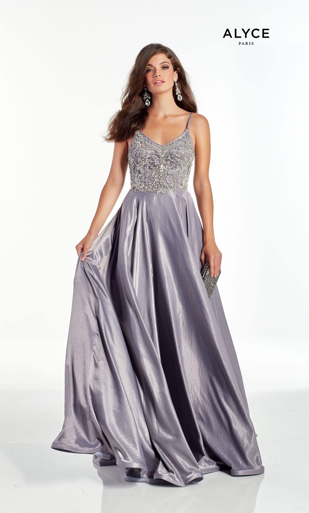 Style 60971 Alyce Designs Size 14 Prom Light Purple Ball Gown on Queenly
