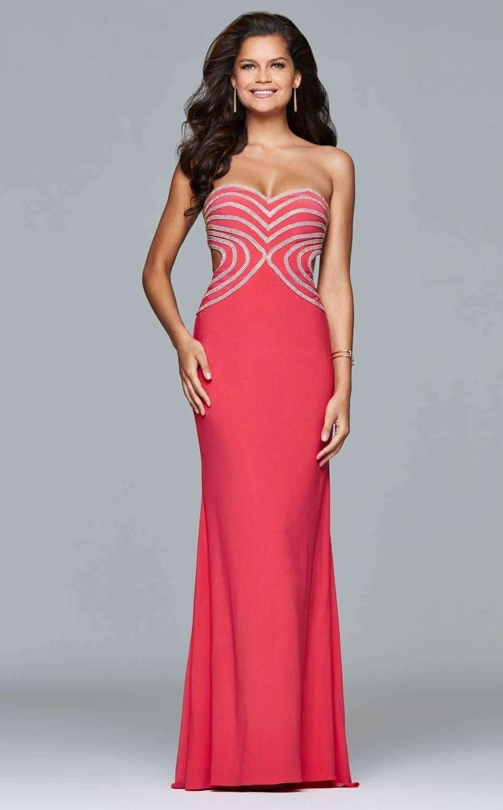 Style S7701 Faviana Orange Size 8 Strapless Prom Straight Dress on Queenly