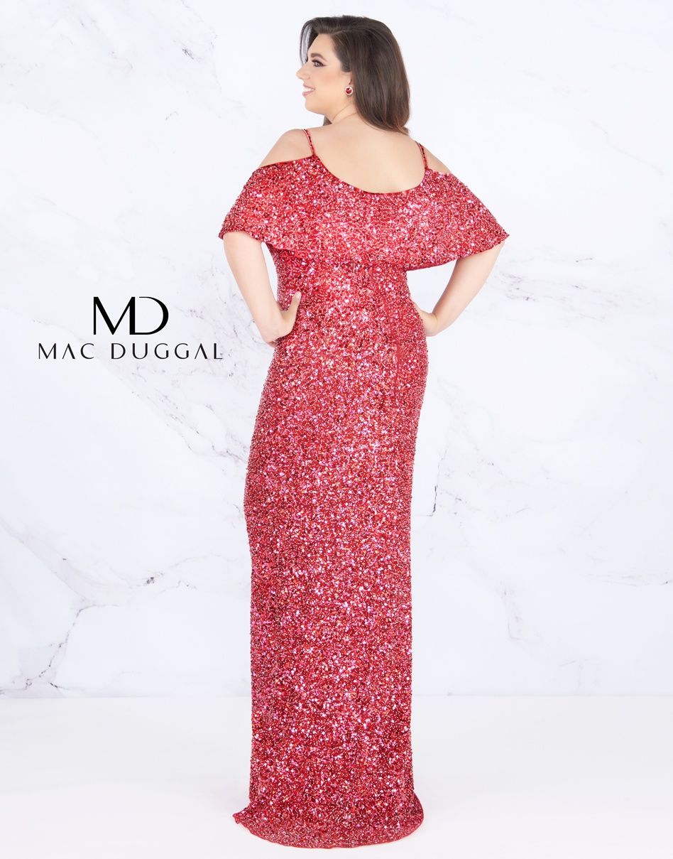Style 4836 Mac Duggal Size 14 Prom Red Mermaid Dress on Queenly
