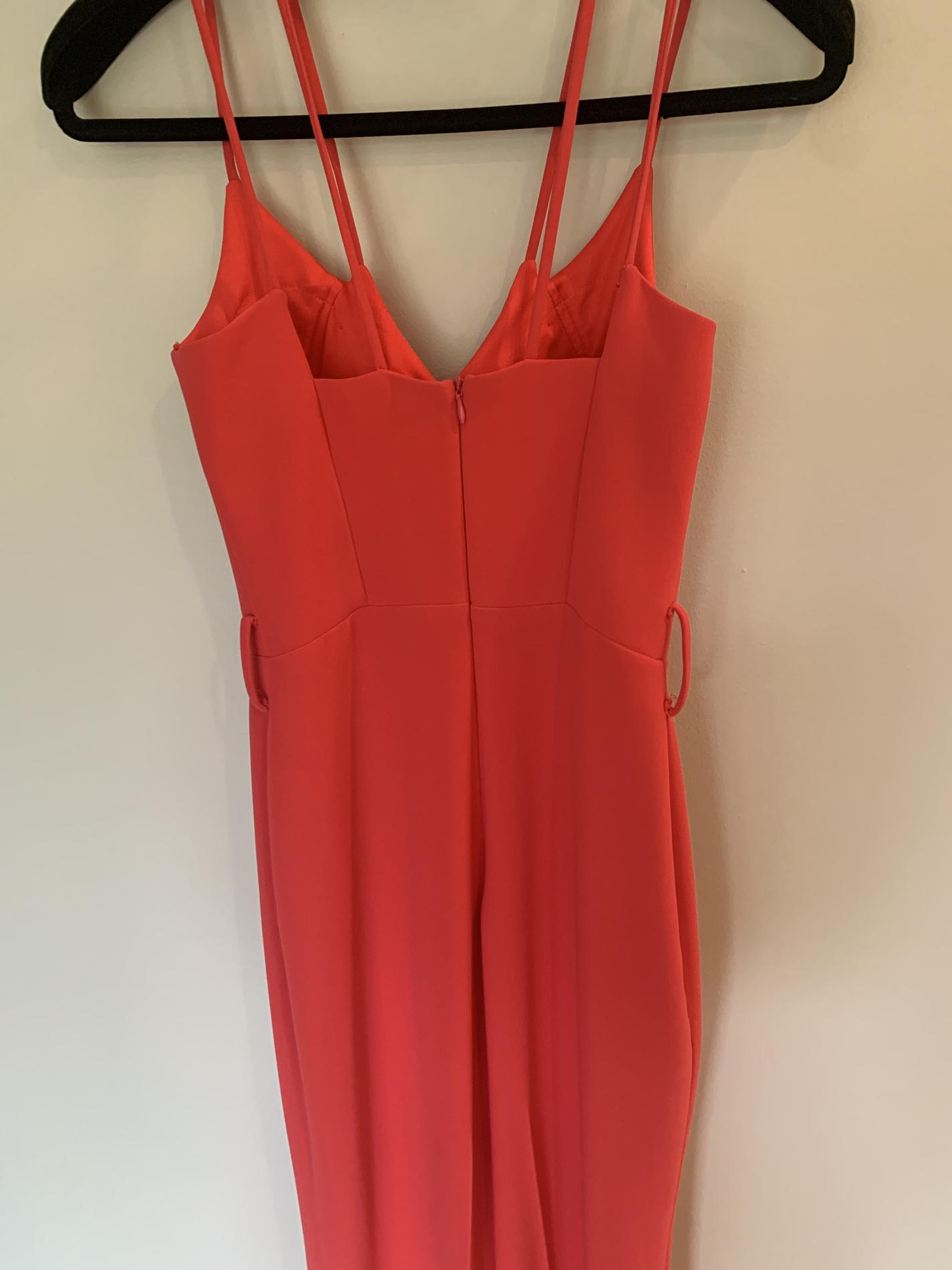 Size 2 Homecoming Coral Formal Jumpsuit on Queenly