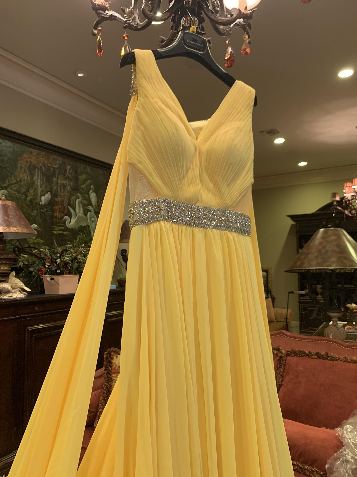 Colors Yellow Size 2 Pageant Train Dress on Queenly