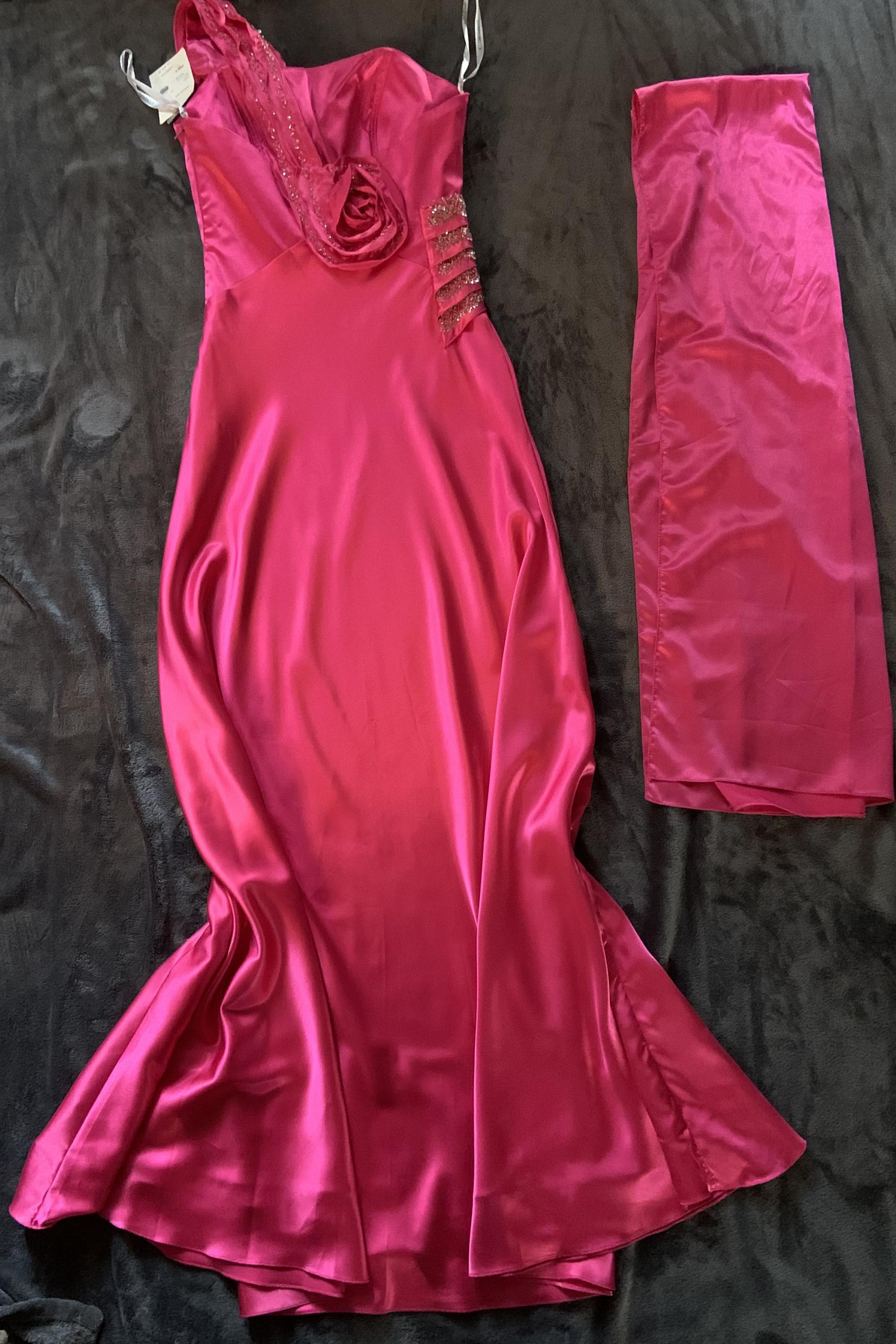 Size 4 Prom Hot Pink Floor Length Maxi on Queenly