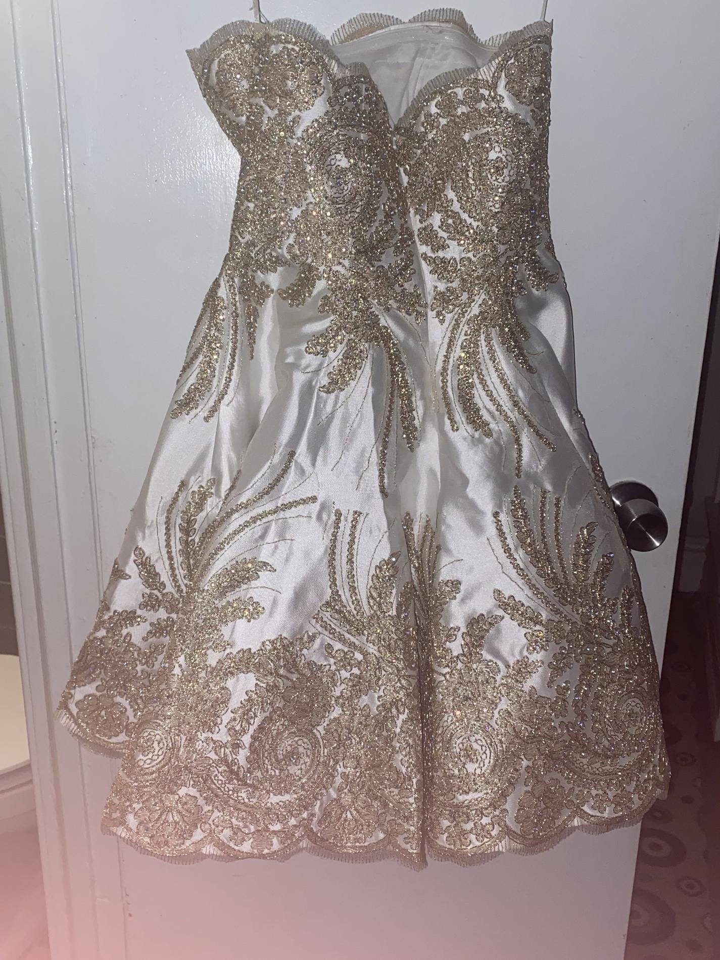 Jovani Size 00 White Cocktail Dress on Queenly
