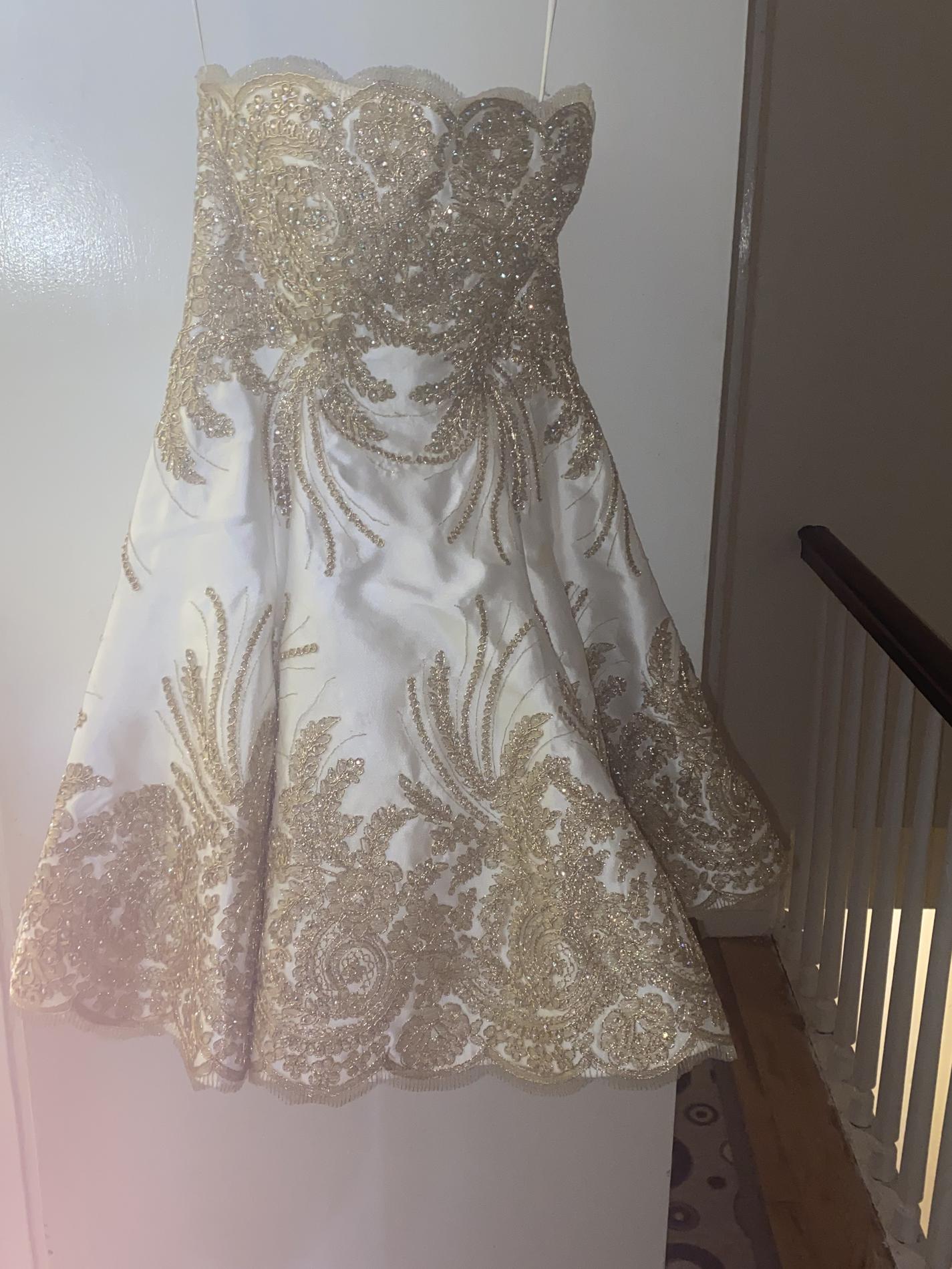 Jovani Size 00 White Cocktail Dress on Queenly