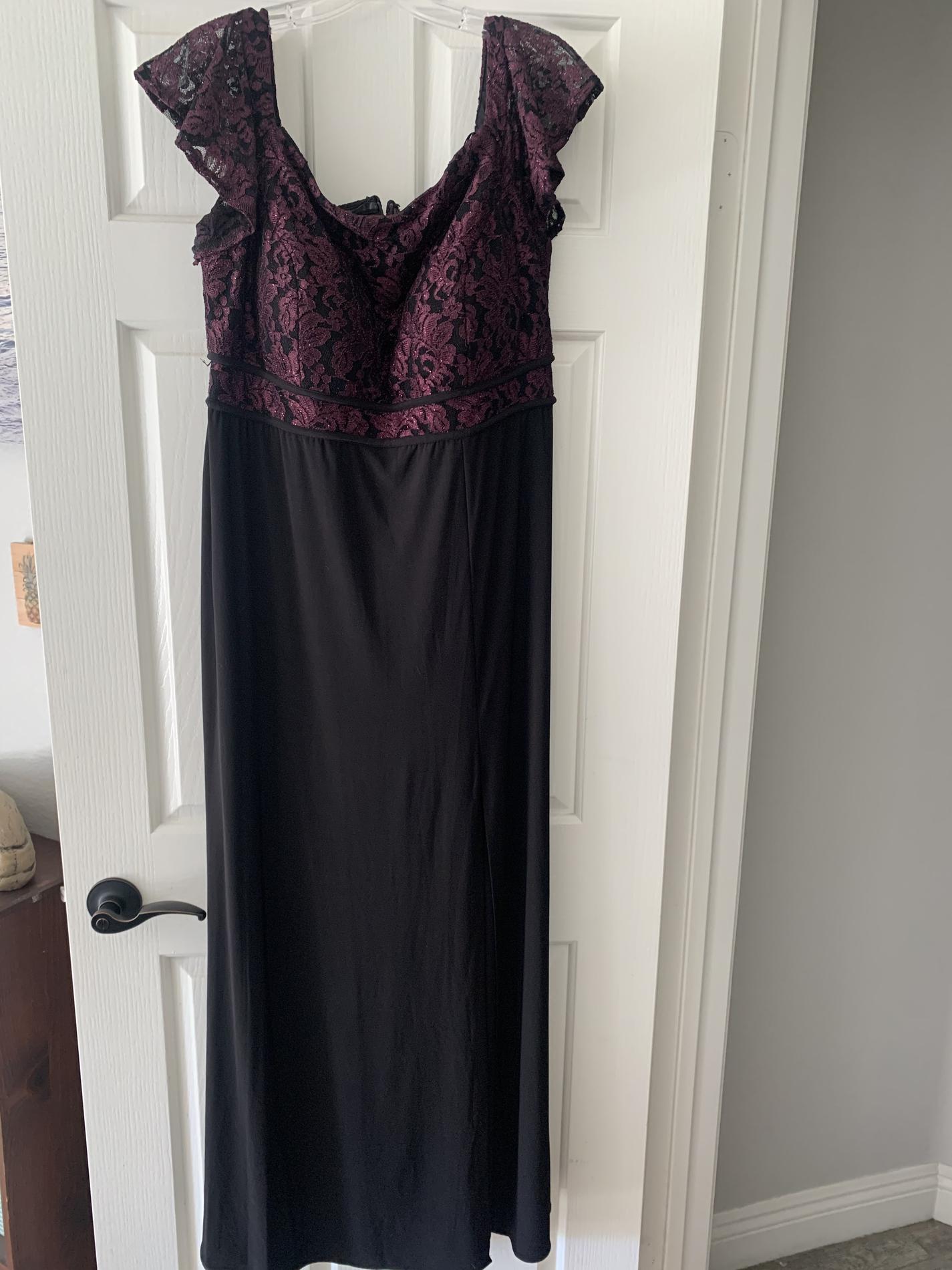 NW Size 14 Off The Shoulder Purple Floor Length Maxi on Queenly