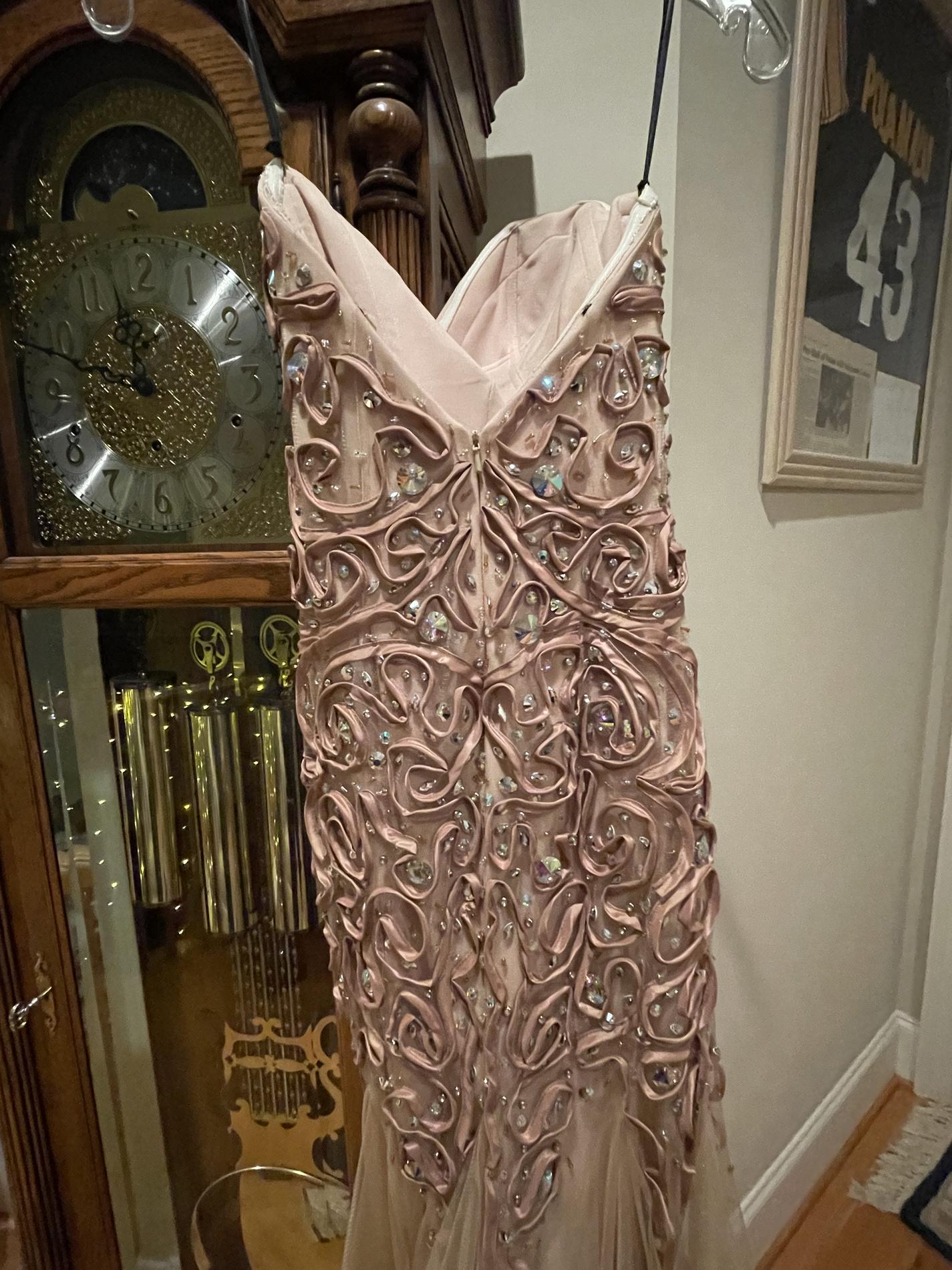 Camille La Vie Size 2 Prom Strapless Sequined Light Pink Mermaid Dress on Queenly