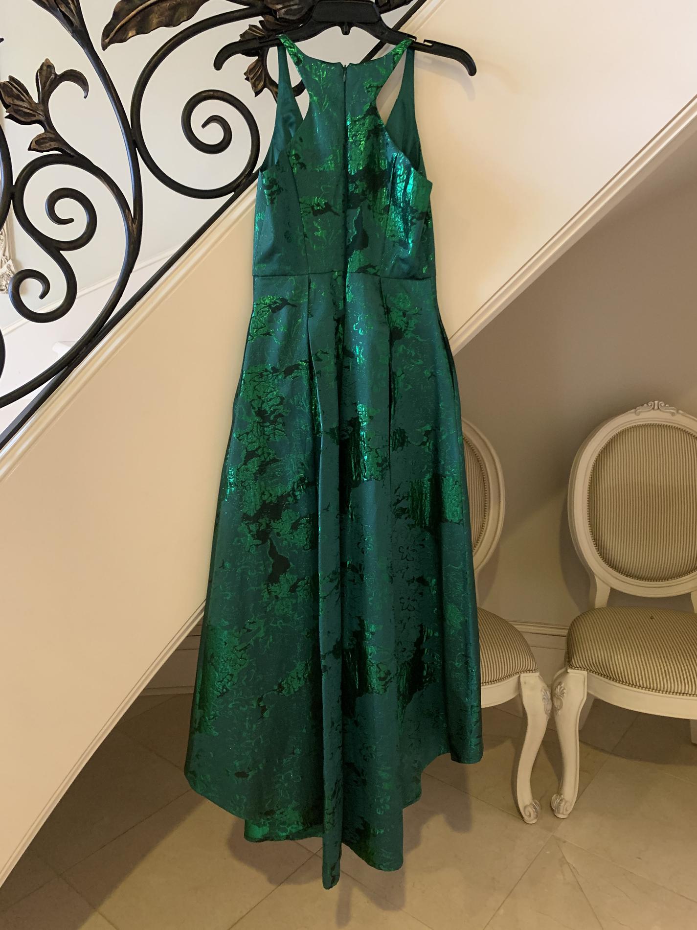 Badgley Mischka Size 0 Green A-line Dress on Queenly
