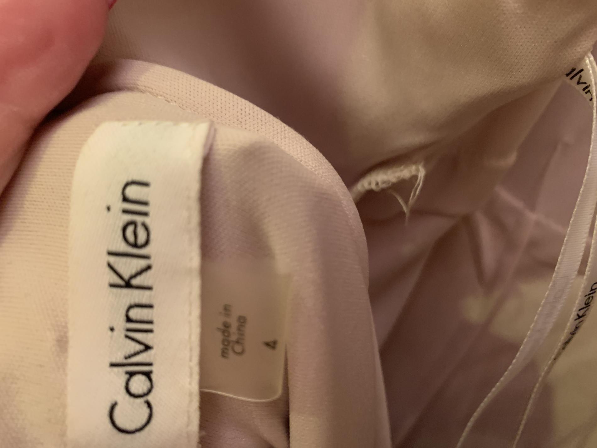 Calvin Klein Size 4 Bridesmaid Nude Floor Length Maxi on Queenly