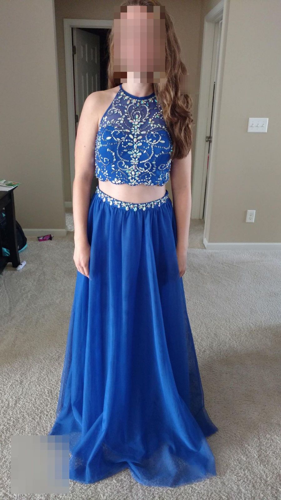 Size 2 Royal Blue Ball Gown on Queenly