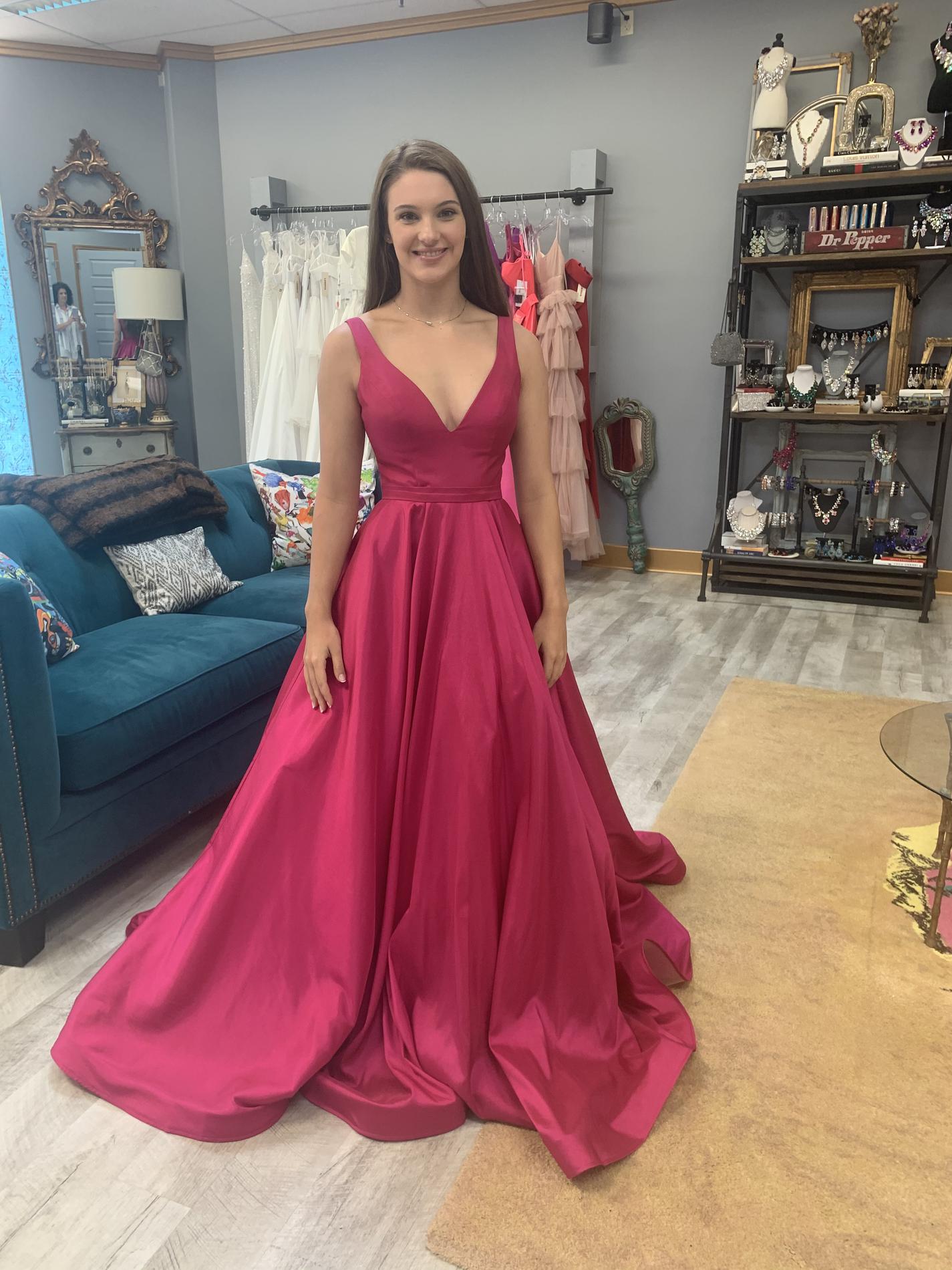 Size 0 Prom Hot Pink A-line Dress on Queenly