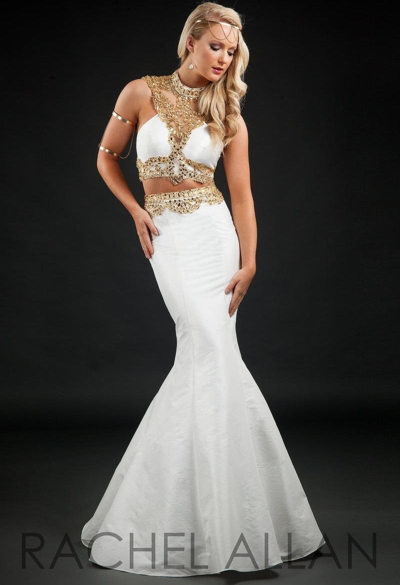 Style 7145RA Rachel Allan White Size 6 Pageant Tall Height Prom Mermaid Dress on Queenly