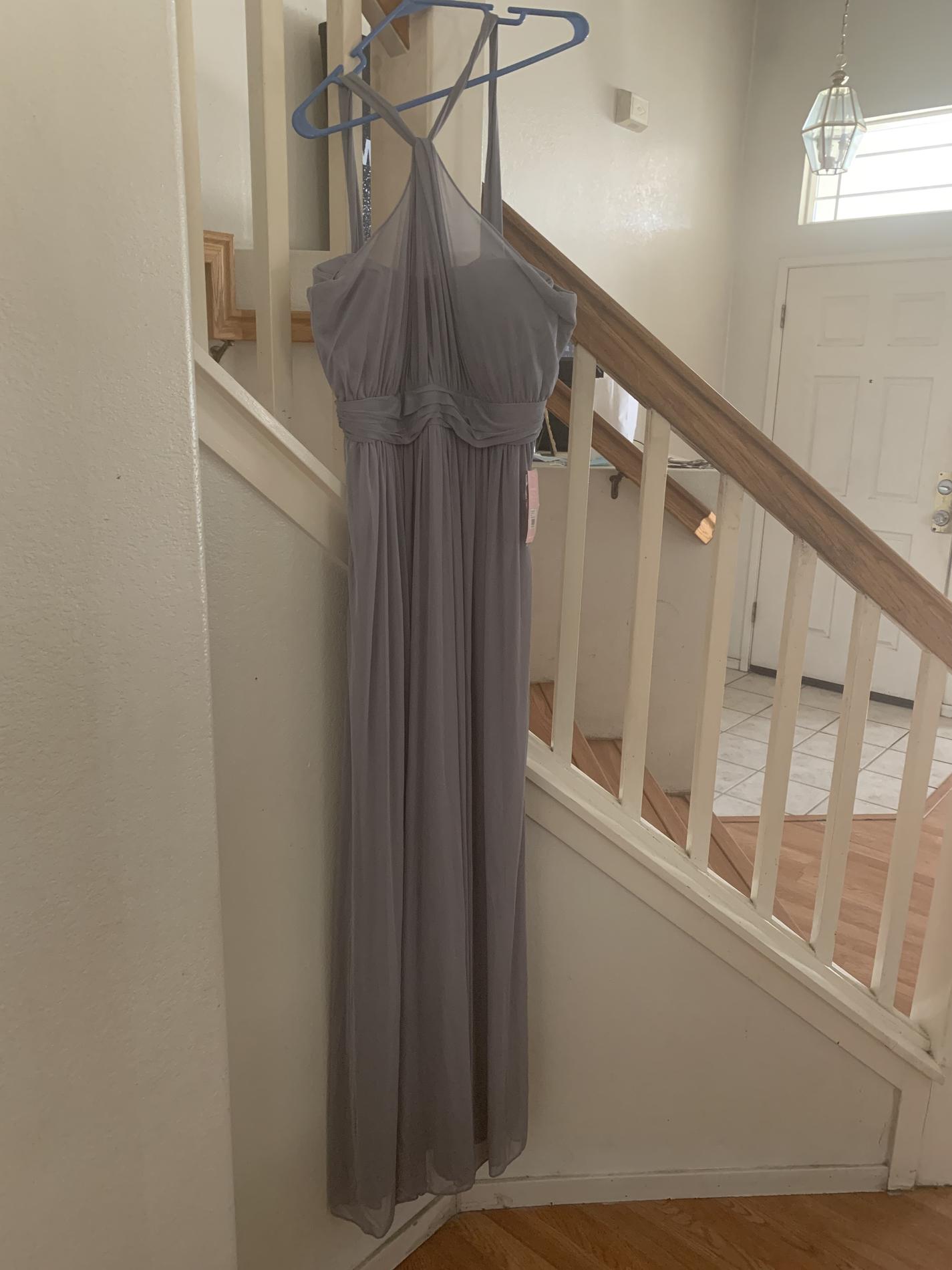 Silver Size 16 Straight Dress on Queenly