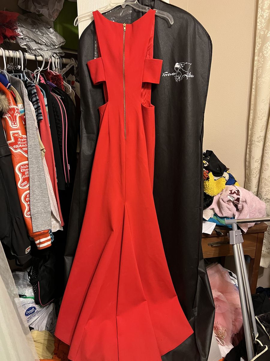 Sherri Hill Size 4 Prom High Neck Red A-line Dress on Queenly