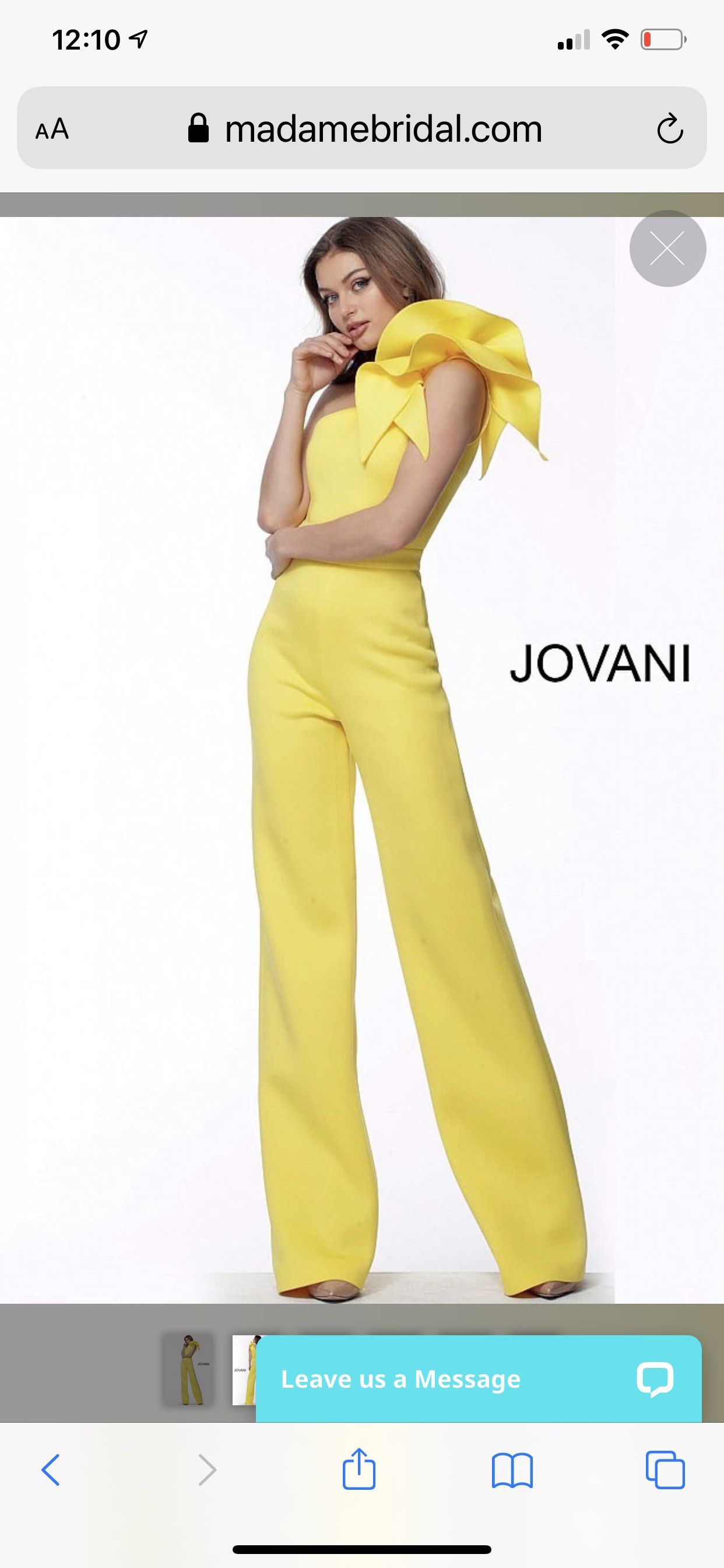Jovani One Shoulder Flare Pant Jumpsuit 00065