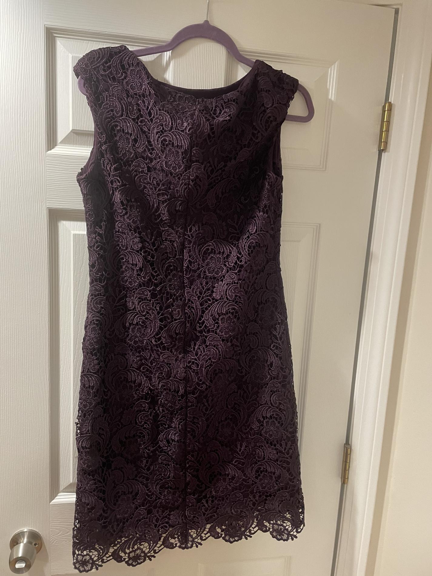 Girls Size 8 Homecoming Lace Purple Floor Length Maxi on Queenly