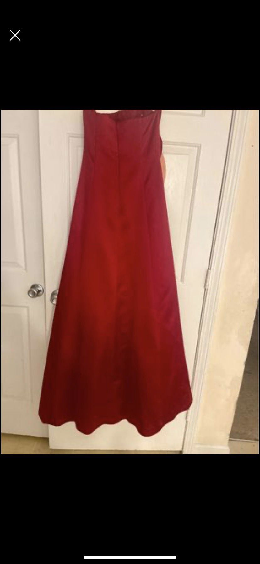 David's Bridal Size 6 Red Floor Length Maxi on Queenly