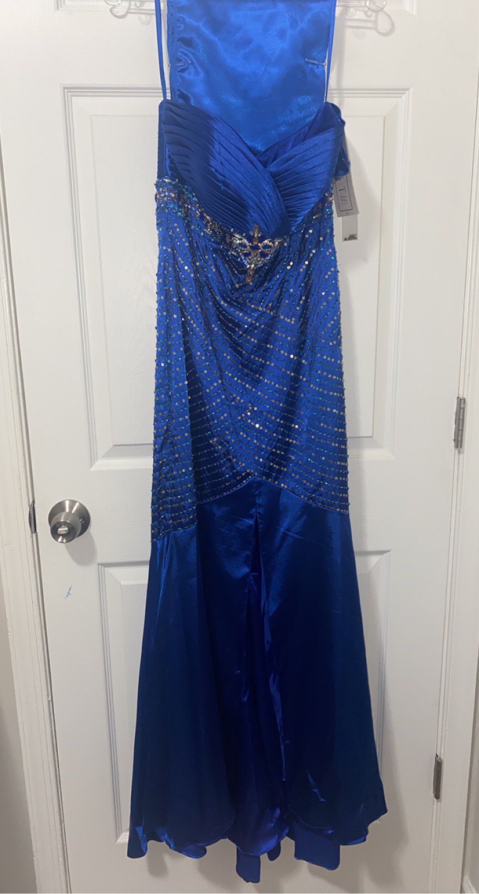 Size 2 Prom Strapless Royal Blue Mermaid Dress on Queenly