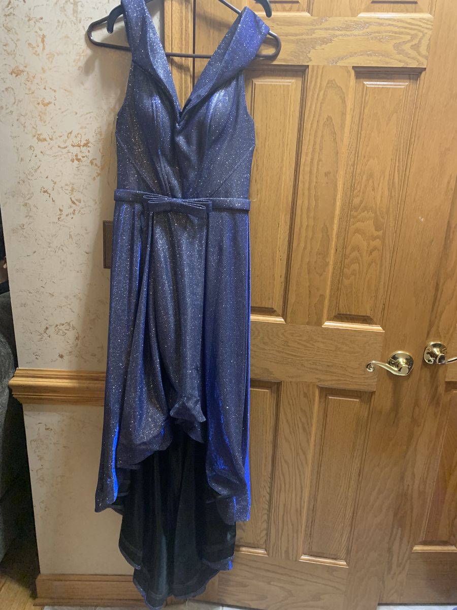 Size 6 Off The Shoulder Blue Ball Gown on Queenly