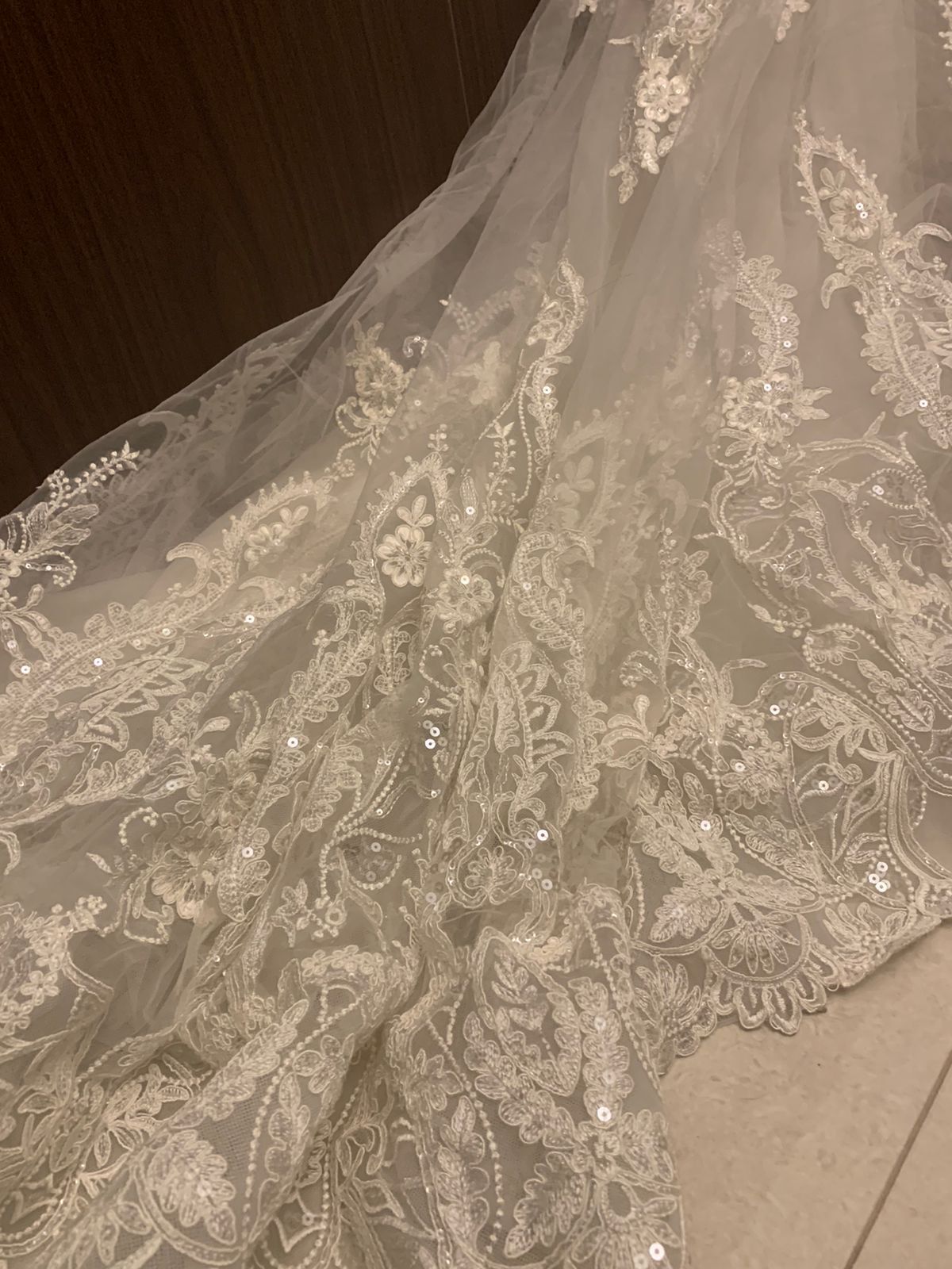 Size 10 Wedding Lace White Mermaid Dress on Queenly