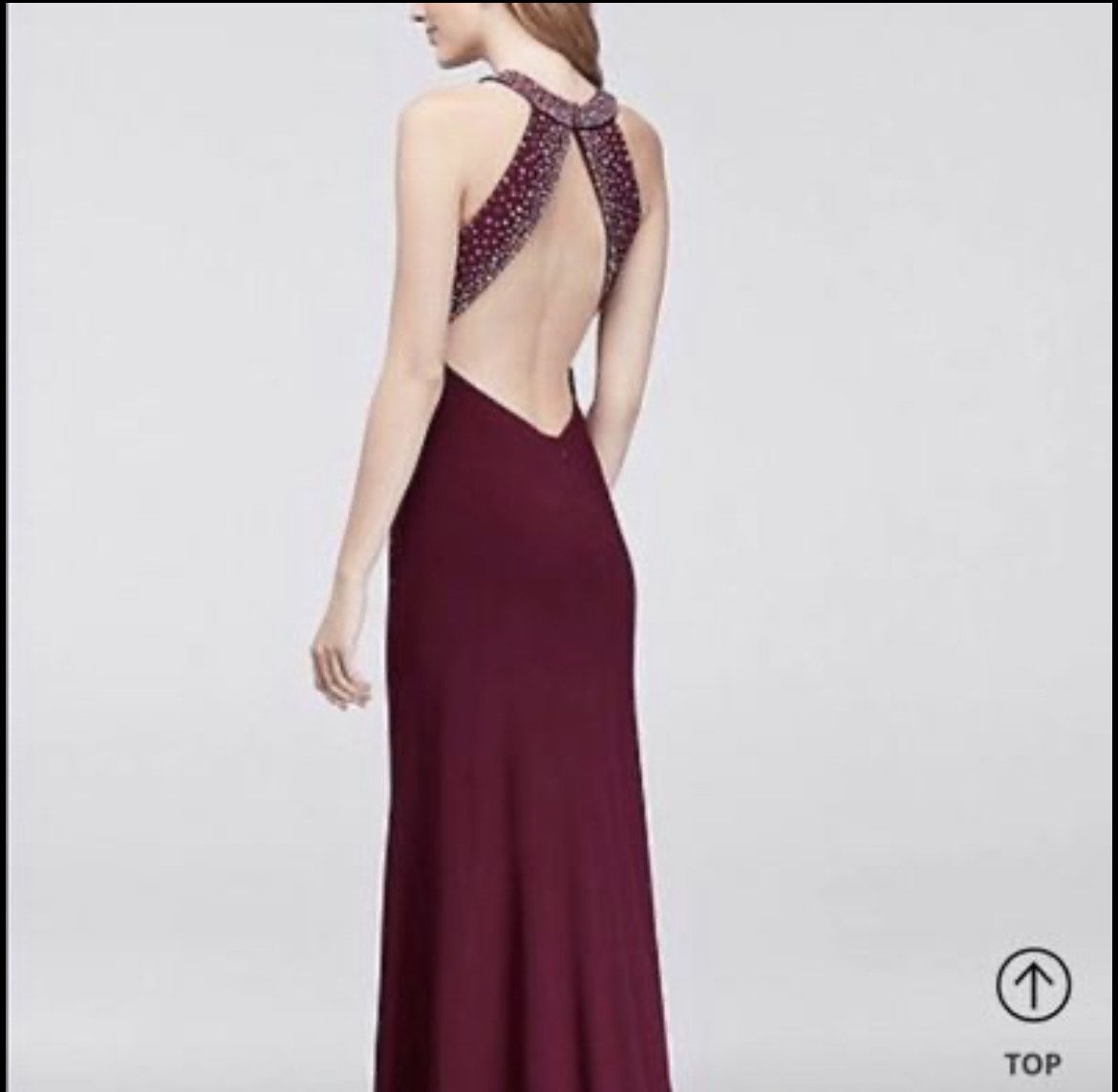 Size 12 Burgundy Red Side Slit Dress on Queenly
