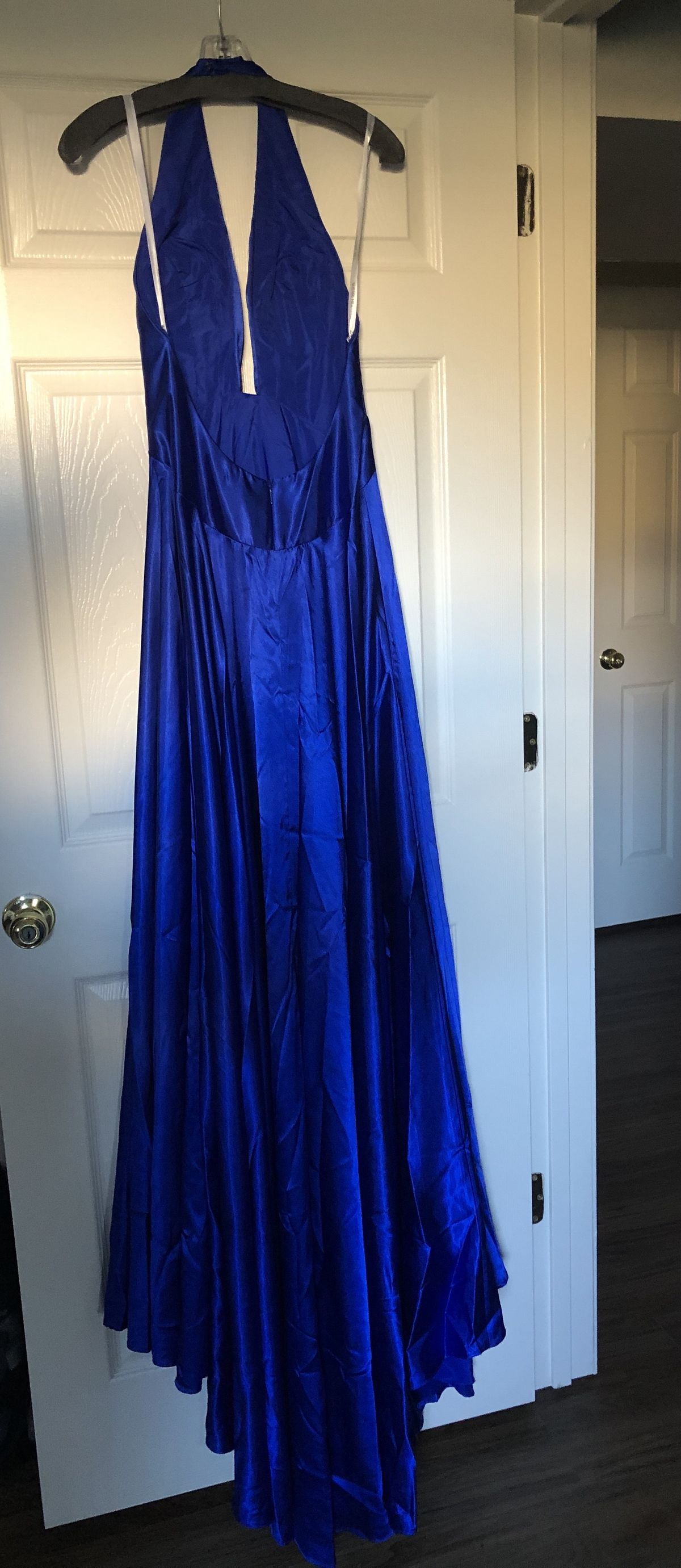 Sherri Hill Size 00 Bridesmaid Plunge Royal Blue Ball Gown on Queenly