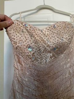 David's Bridal Size 14 Nude Ball Gown on Queenly