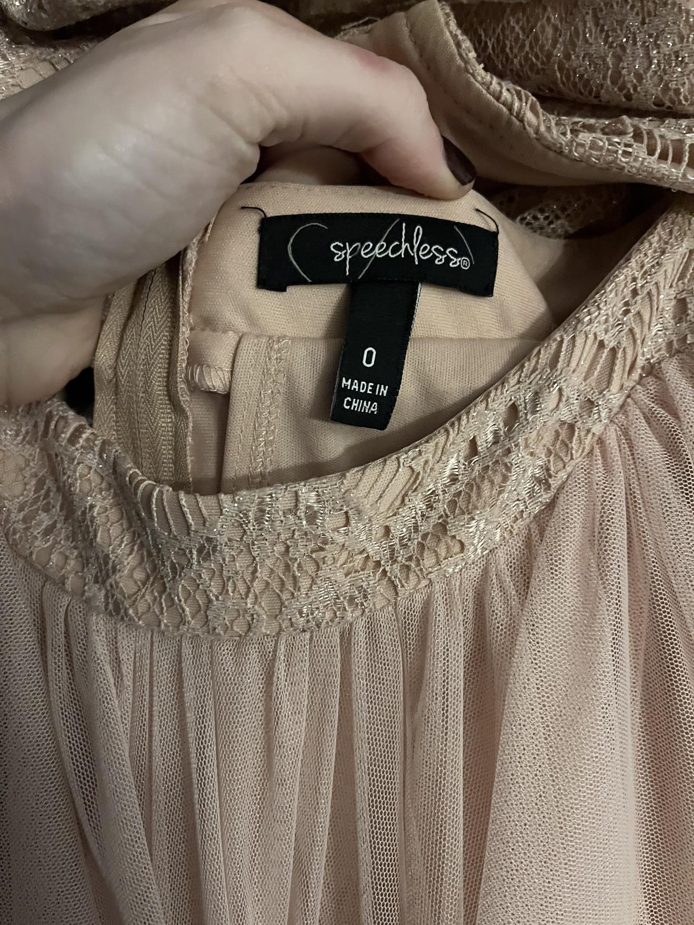 Speechless Size 0 Nude A-line Dress on Queenly
