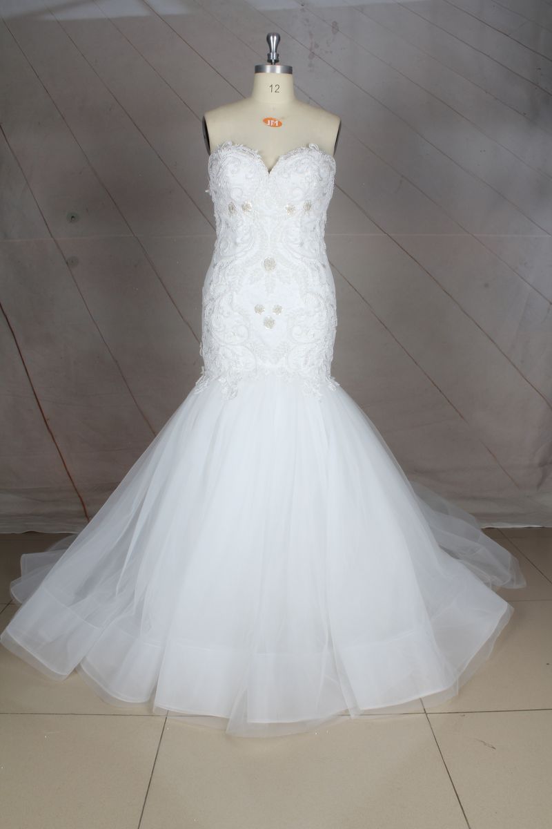 Style C2020-Nikema Darius Cordell Size 10 White Mermaid Dress on Queenly