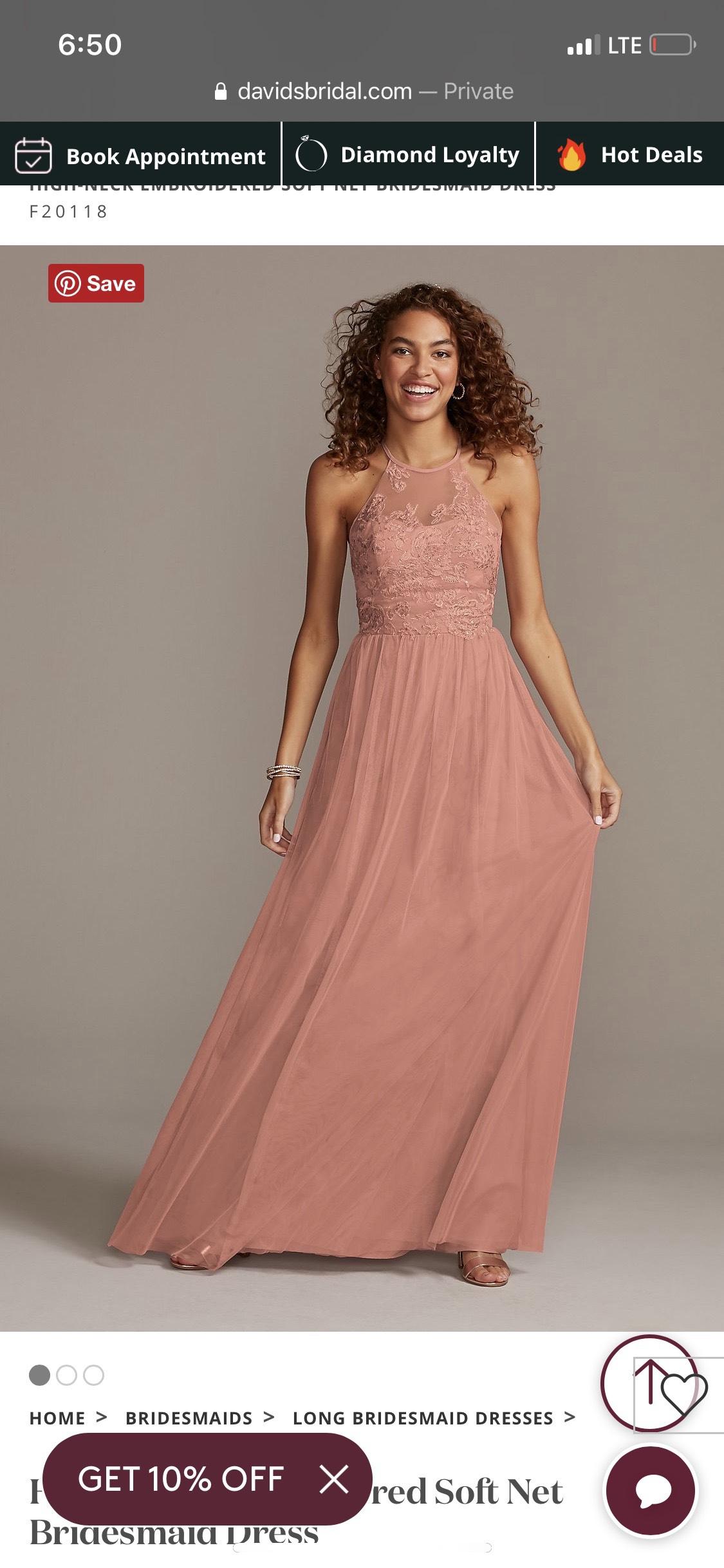 Size 8 Bridesmaid Pink Ball Gown on Queenly