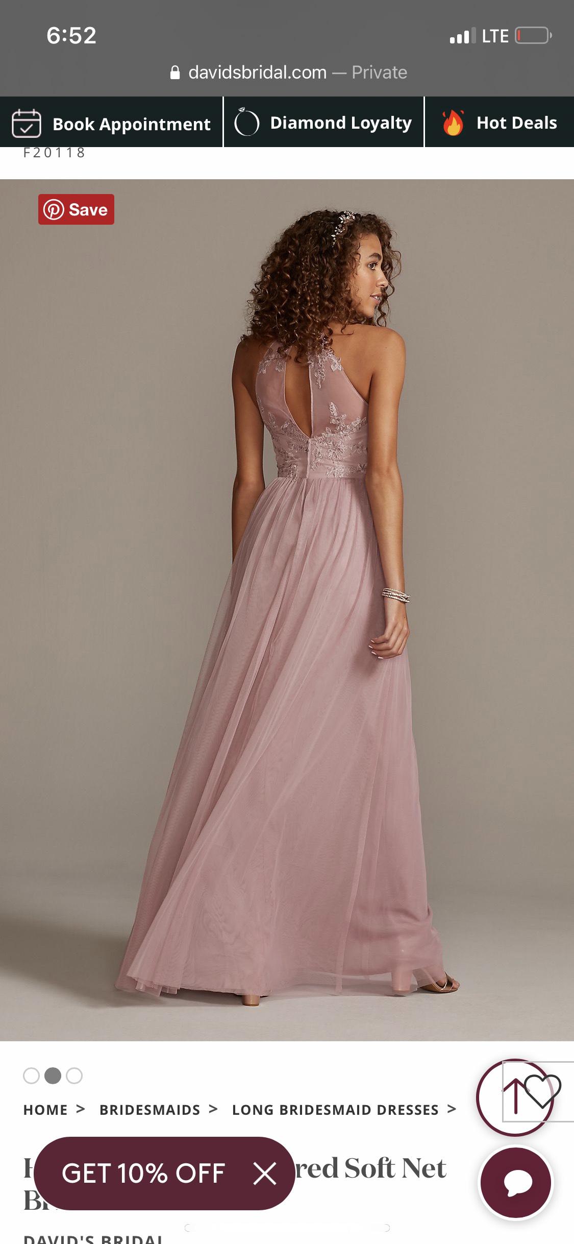 Size 8 Bridesmaid Pink Ball Gown on Queenly