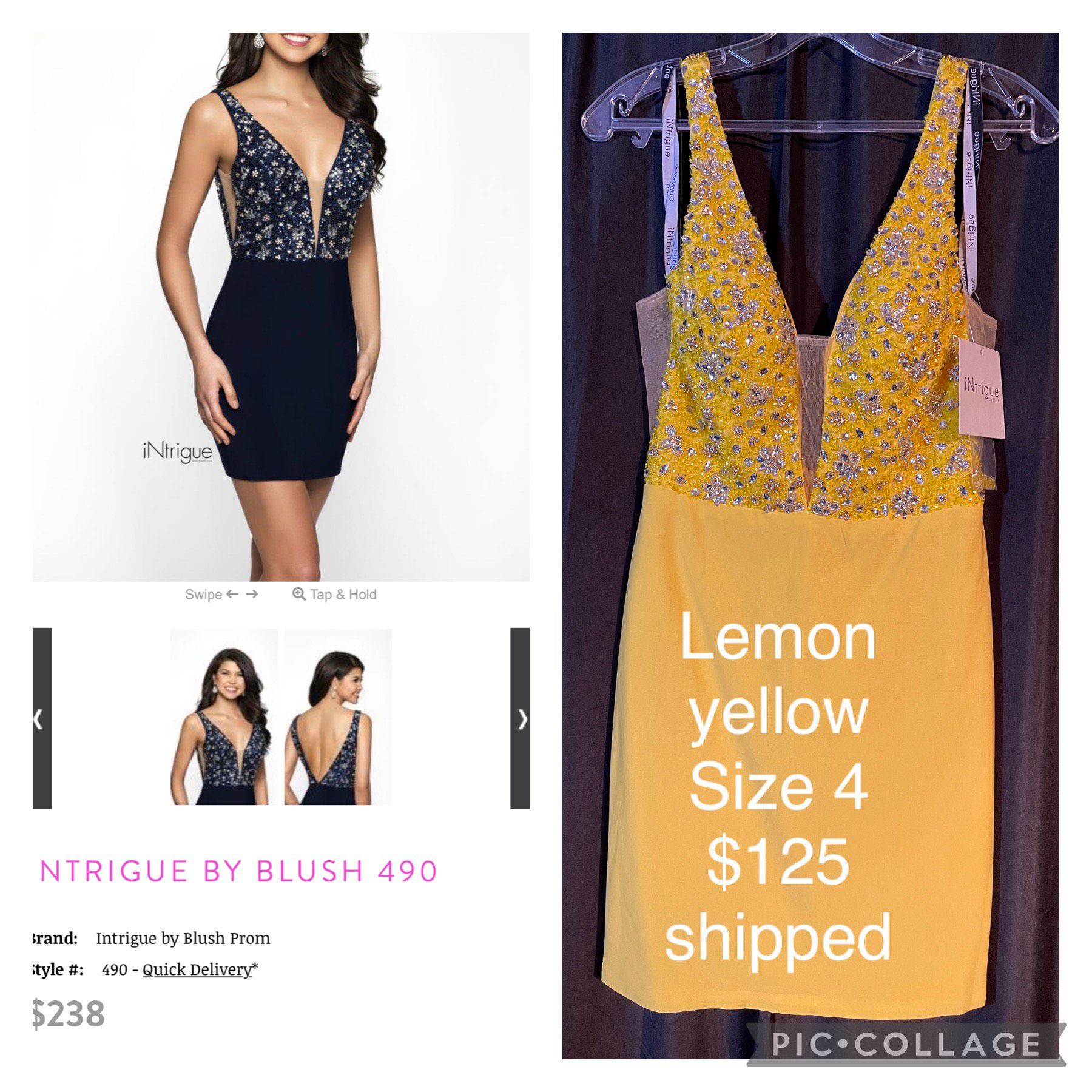 Intrigue by Blush Size 4 Yellow Cocktail Dress on Queenly