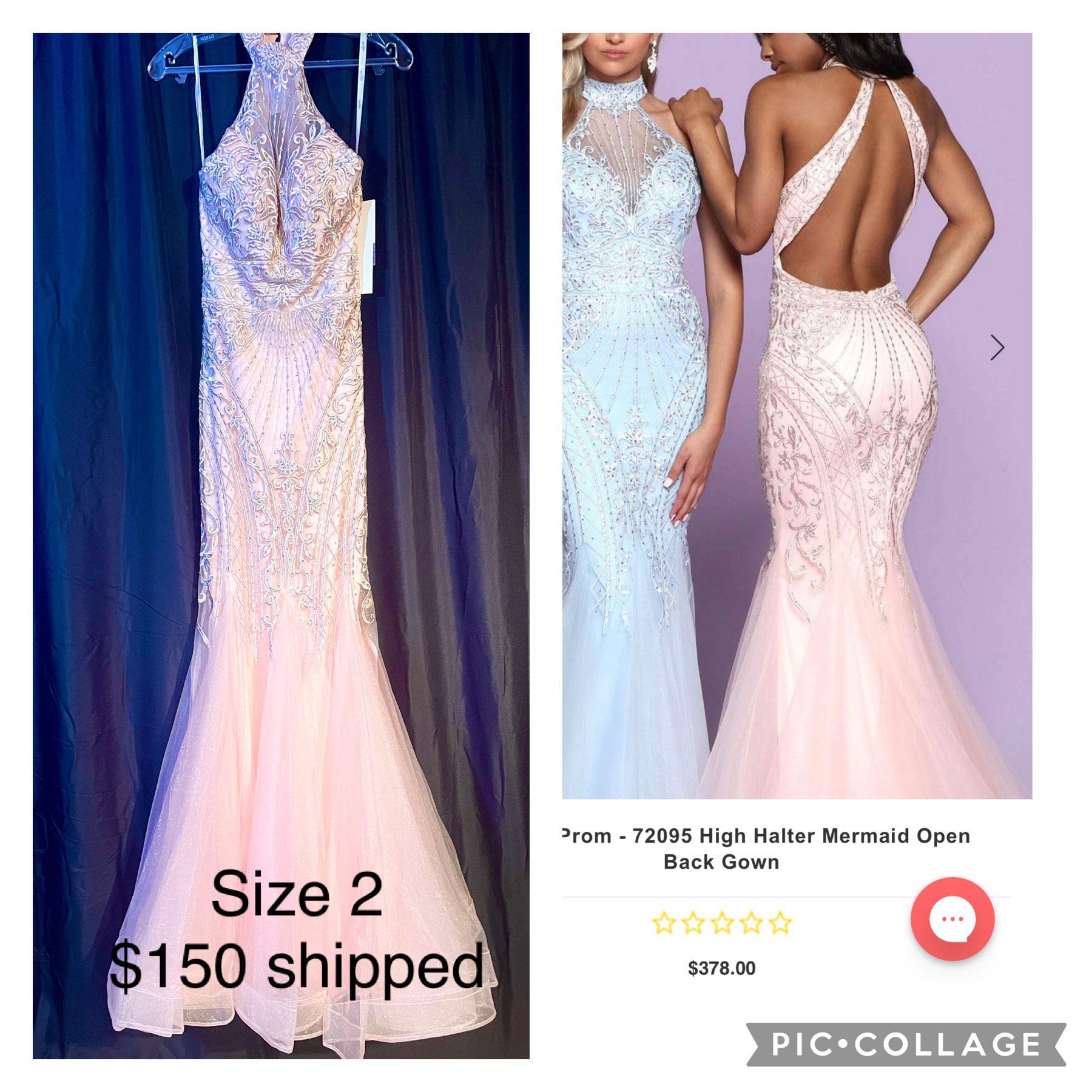 Size 2 Pink Mermaid Dress on Queenly