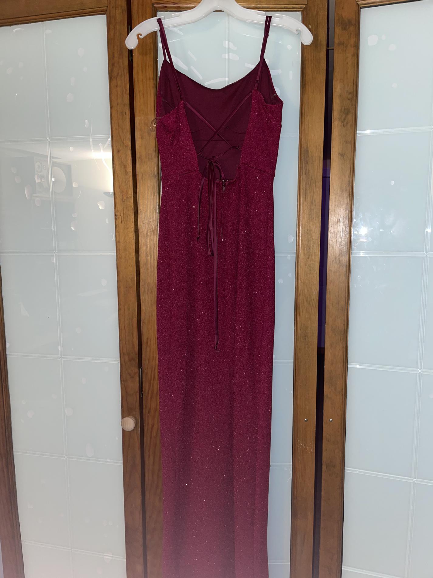 Size 0 Red Side Slit Dress on Queenly
