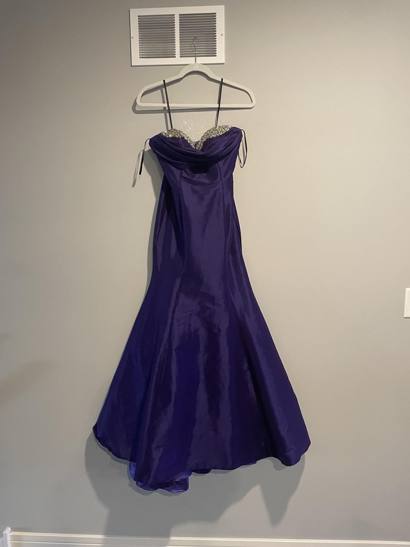 Mac Duggal Size 4 Purple Mermaid Dress on Queenly