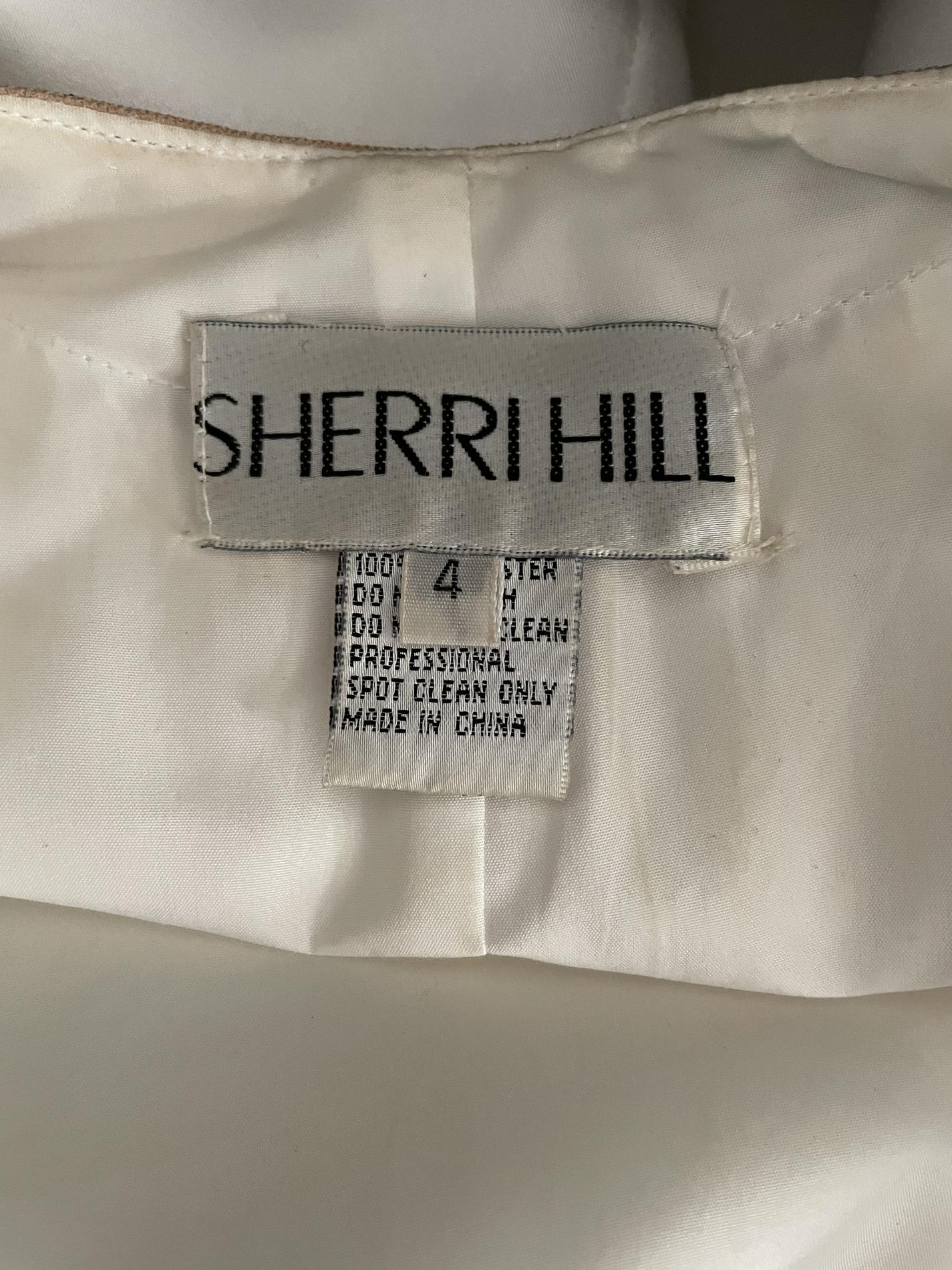 Sherri Hill Size 4 Wedding High Neck Sequined White Mermaid Dress on Queenly