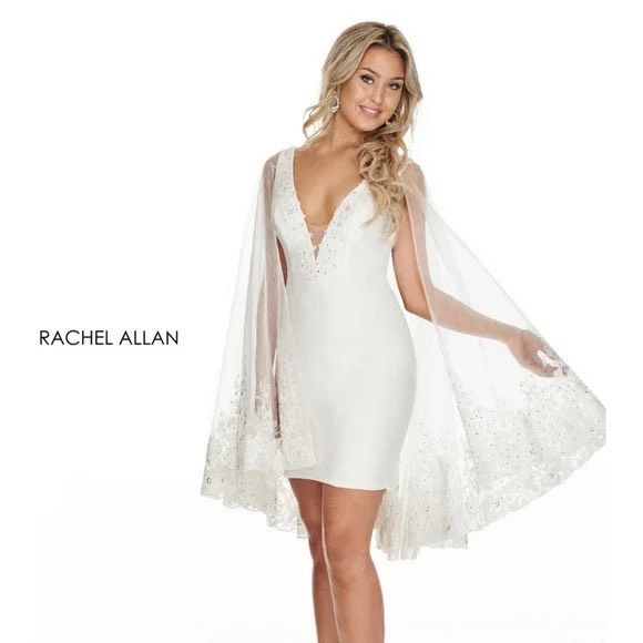 Rachel Allan Size 2 White Cocktail Dress on Queenly