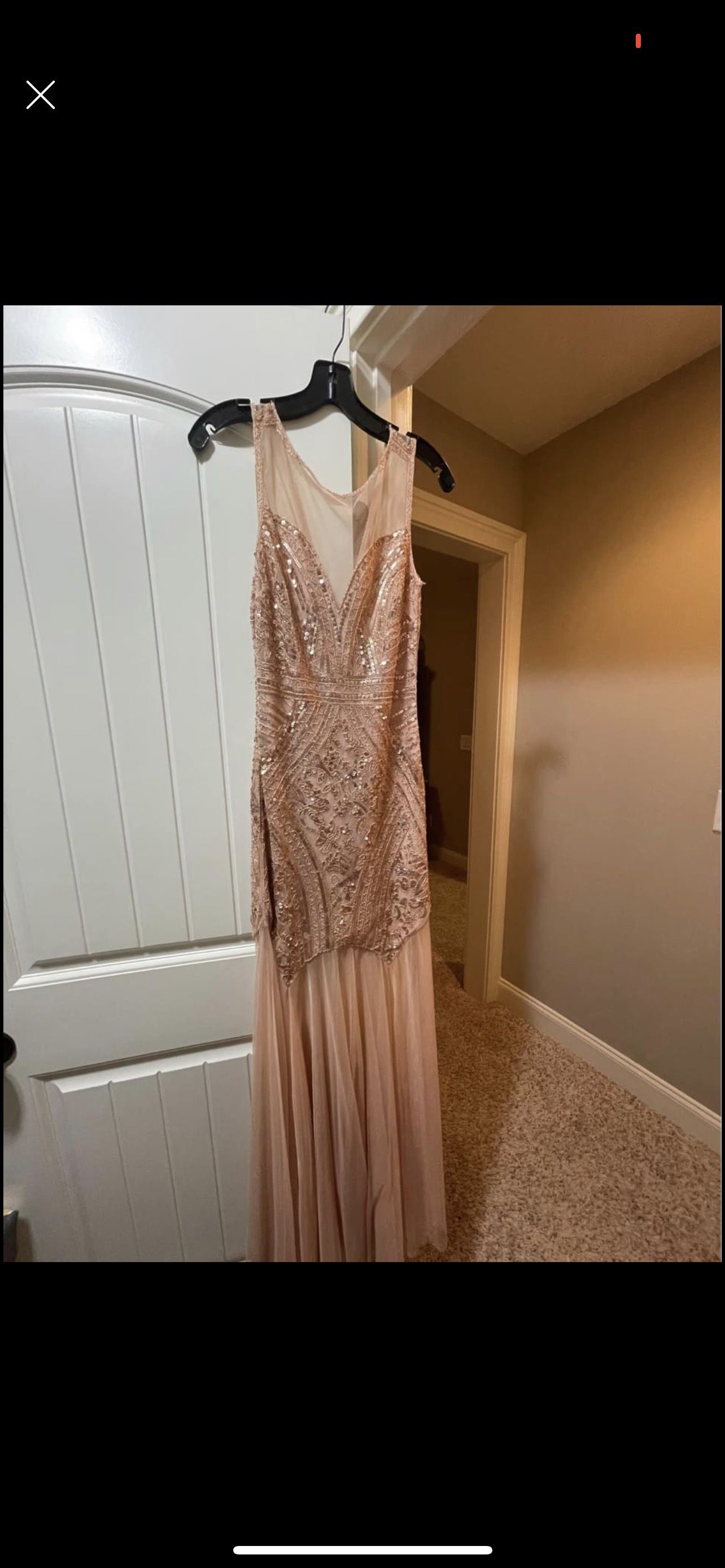 Size 4 Nude Mermaid Dress on Queenly