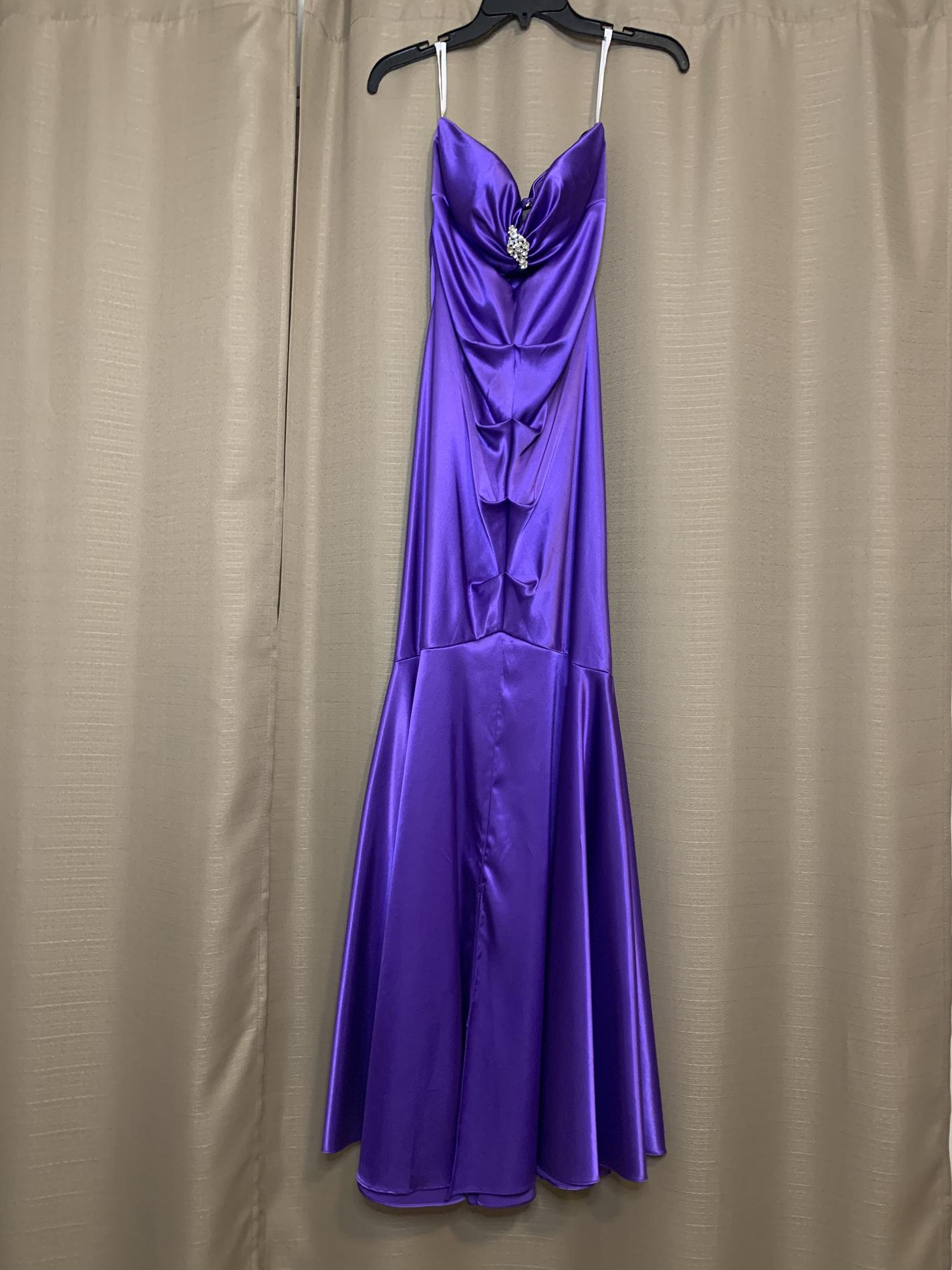 Xscape Size 8 Purple Mermaid Dress on Queenly