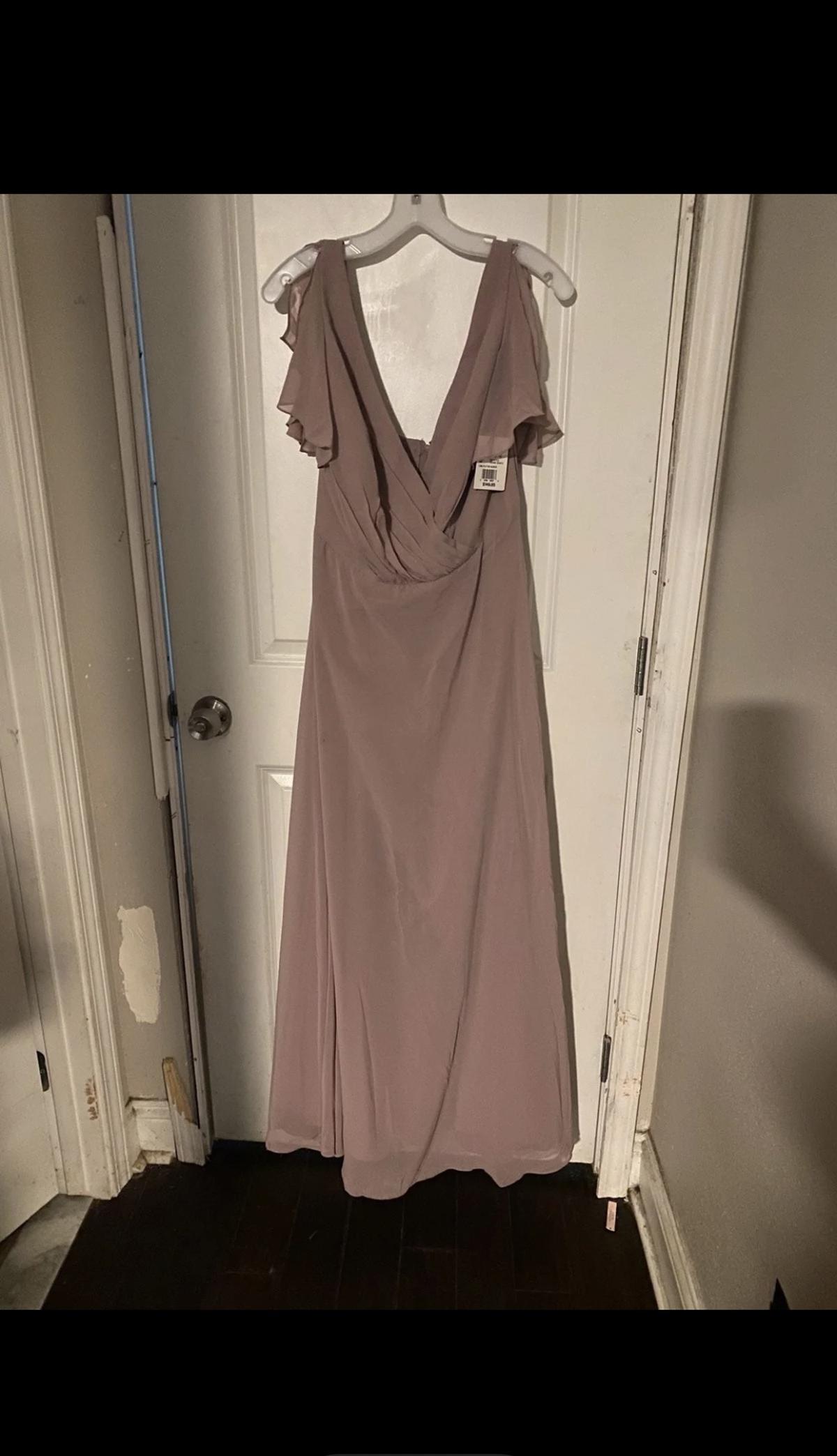 Celebrate Plus Size 18 Bridesmaid Pink Floor Length Maxi on Queenly