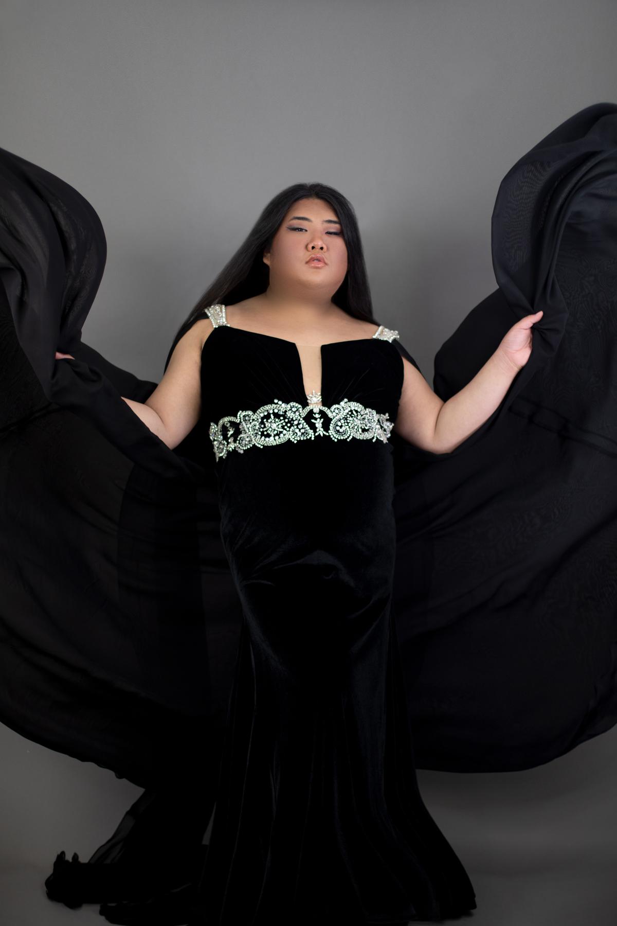 Plus Size 22 Prom Black Dress With Train on Queenly