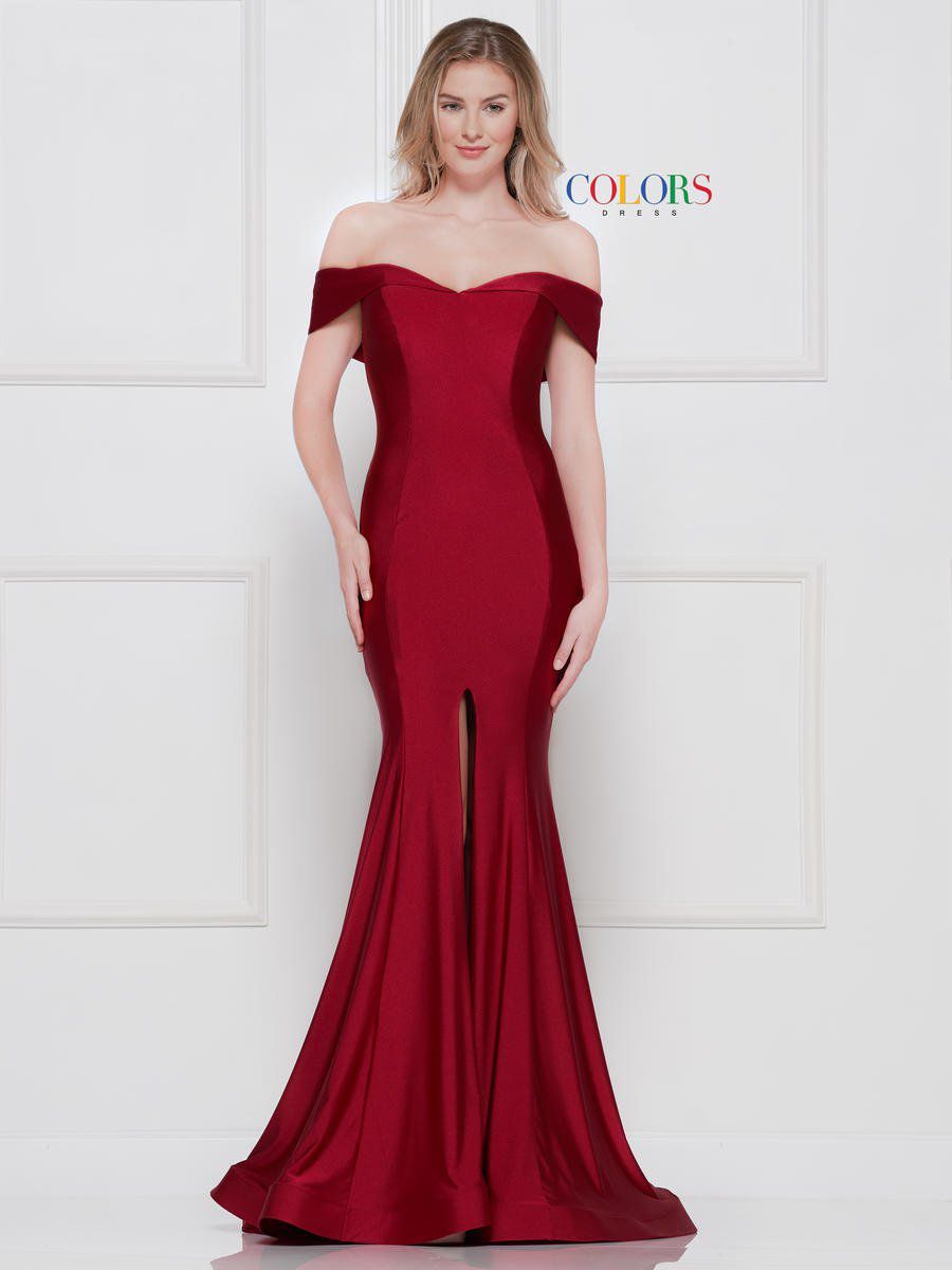 Style 2107 Colors Size 6 Prom Off The Shoulder Red Mermaid Dress on Queenly