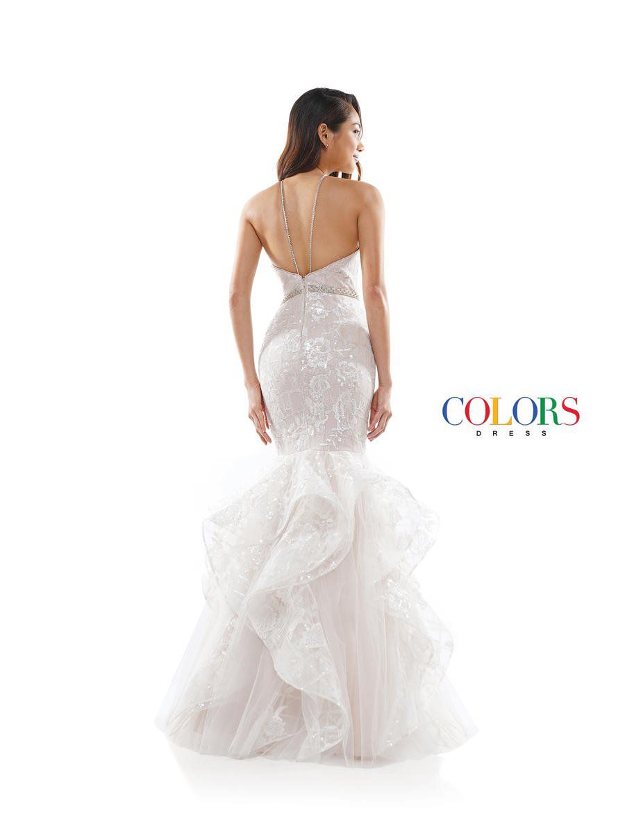 Style 2239 Colors Size 12 Wedding Halter White Mermaid Dress on Queenly