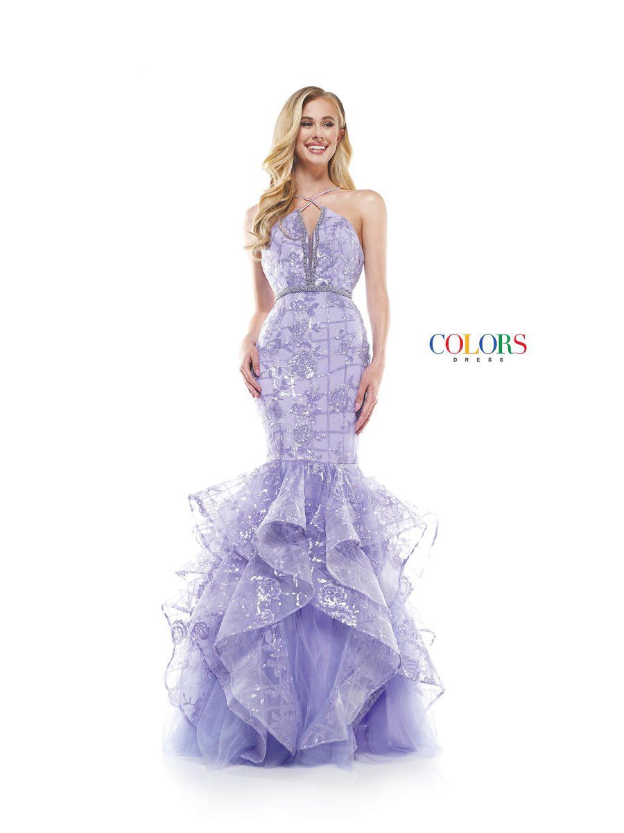 Style 2239 Colors Size 14 Prom Purple Mermaid Dress on Queenly