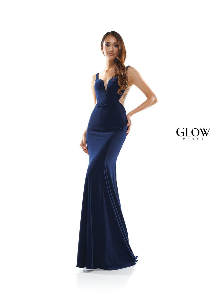 Style G886 Colors Size 14 Prom Navy Blue Mermaid Dress on Queenly