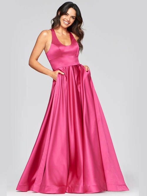 Style S10441 Faviana Size 10 Prom Hot Pink Ball Gown on Queenly