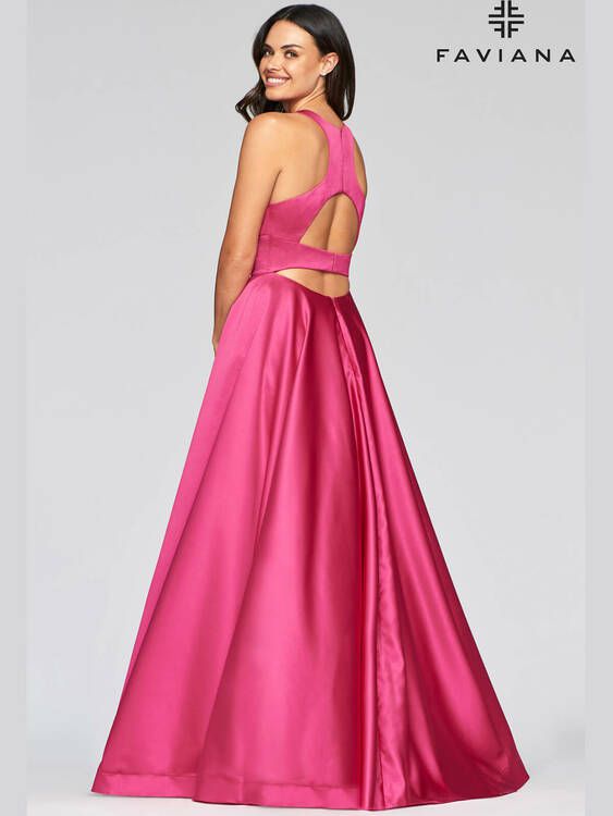 Style S10441 Faviana Size 6 Prom Hot Pink Ball Gown on Queenly
