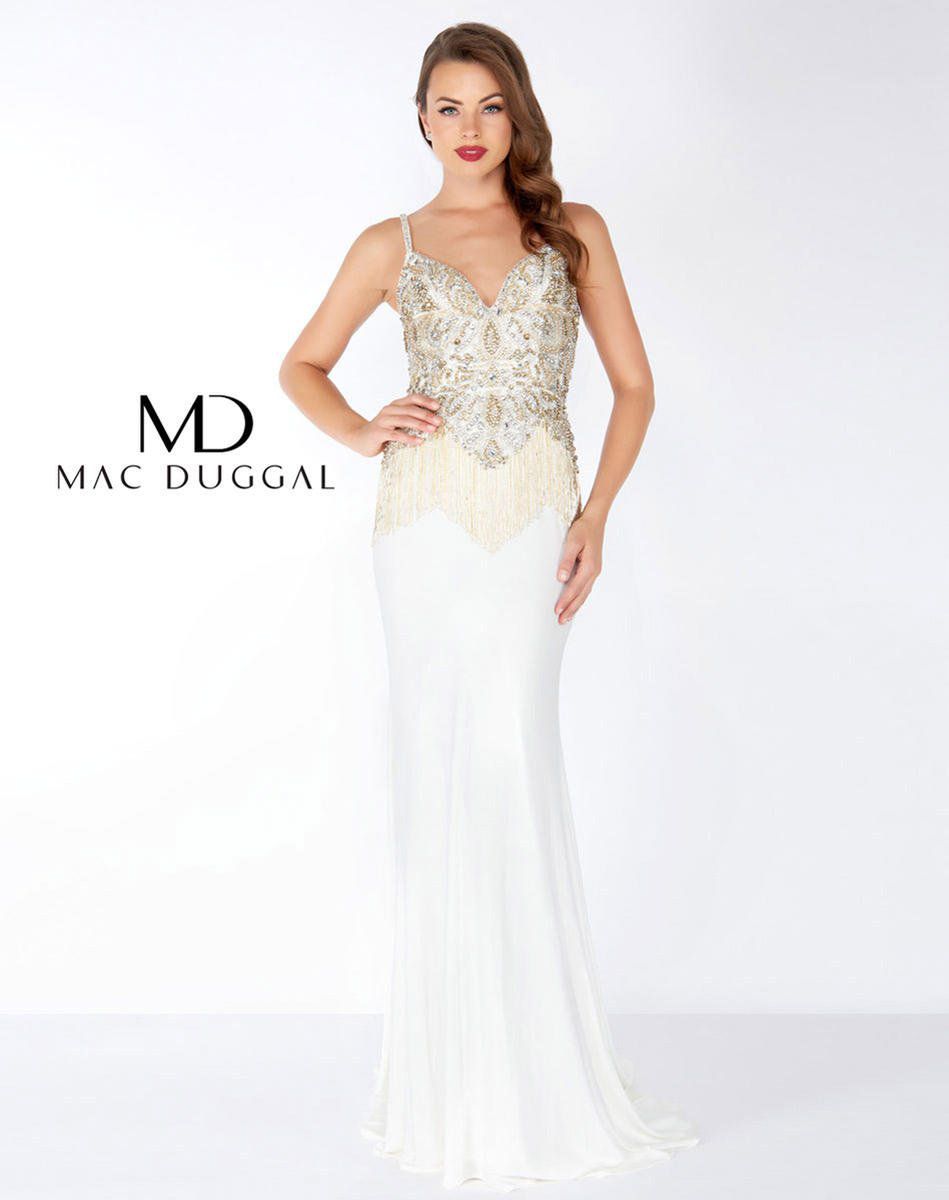Style 62957 Mac Duggal Size 8 Wedding White Mermaid Dress on Queenly