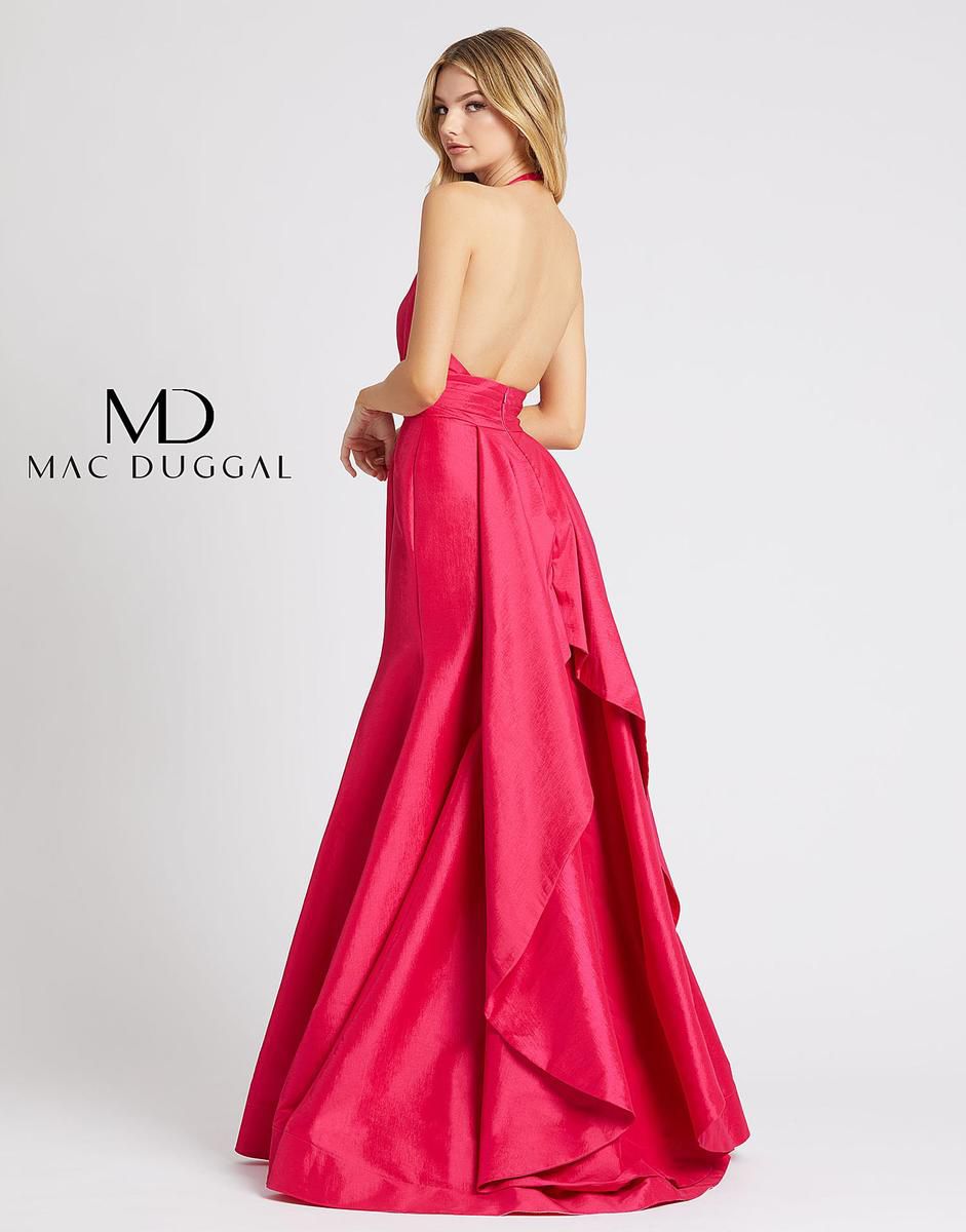 Style 12032 Mac Duggal Size 2 Prom Halter Hot Pink A-line Dress on Queenly