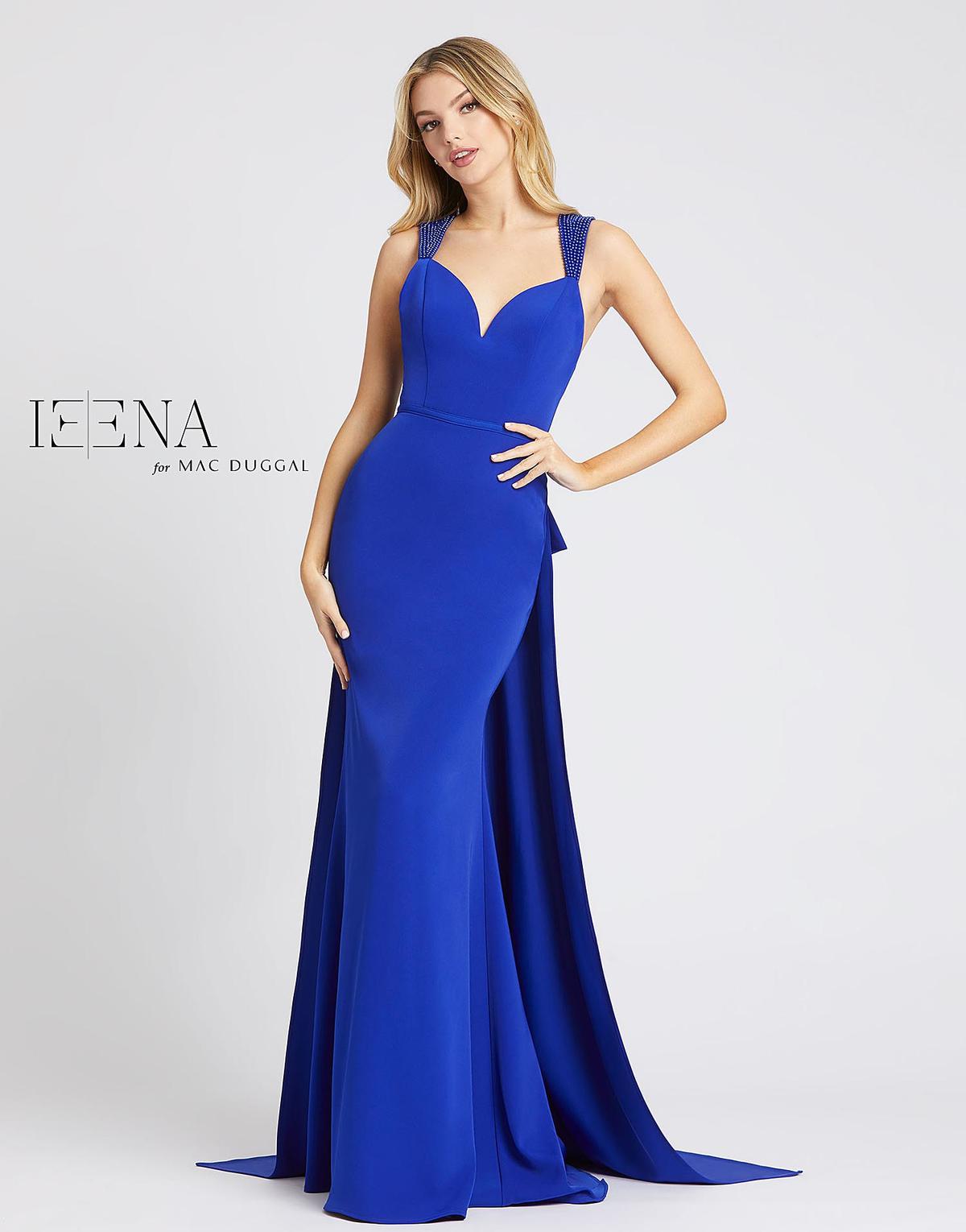 Style 26158 Mac Duggal Size 10 Prom Sequined Royal Blue Mermaid Dress on Queenly