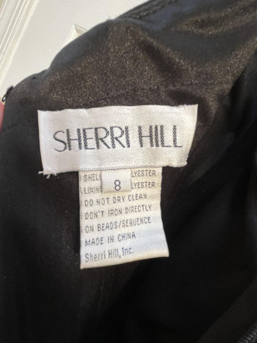 Sherri Hill Size 8 Prom Off The Shoulder Black Mermaid Dress on Queenly